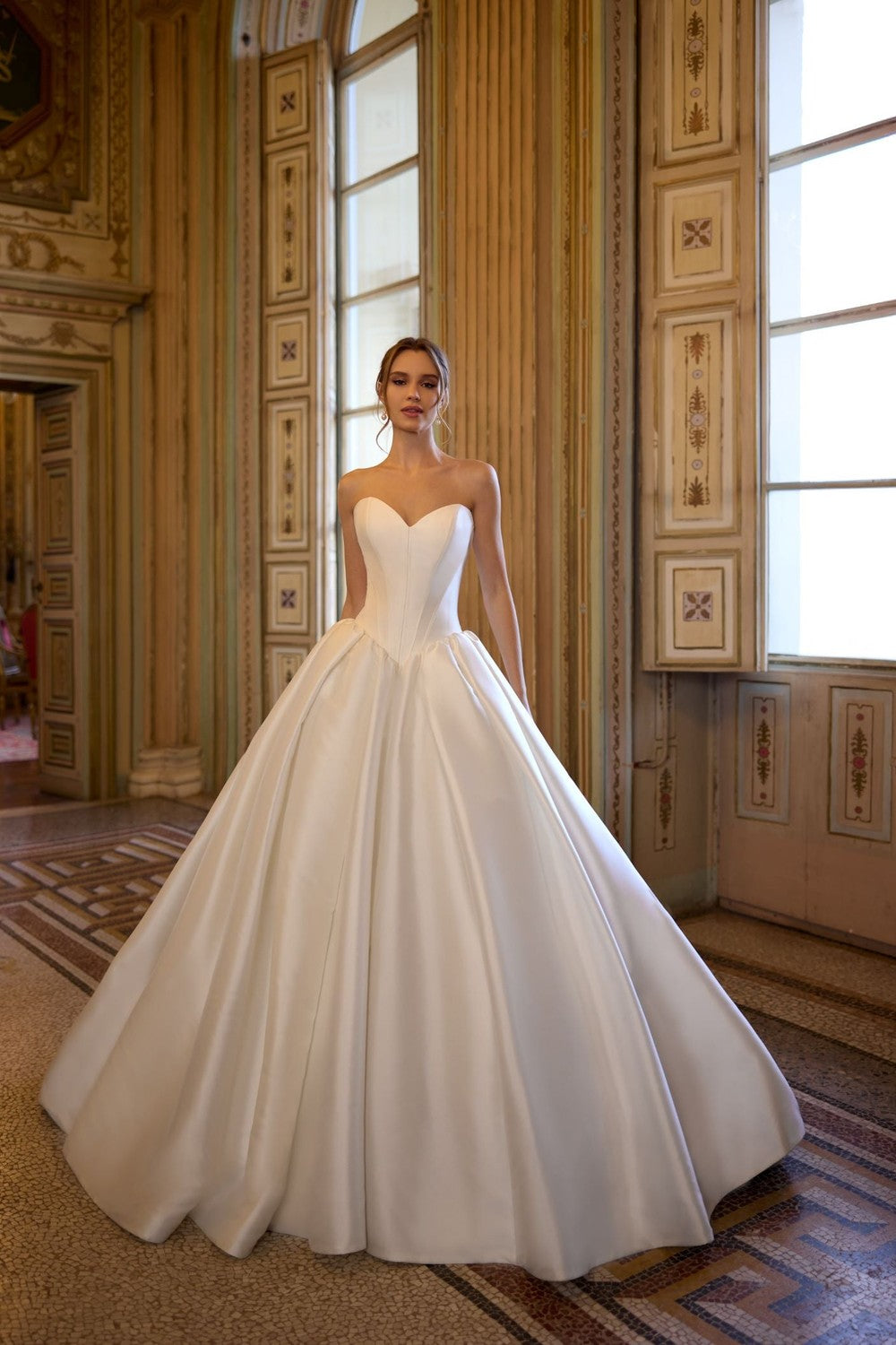 Chic And Classic Basque-Waist Ball Gown With Buttons by Randy Fenoli — image 1 of 2