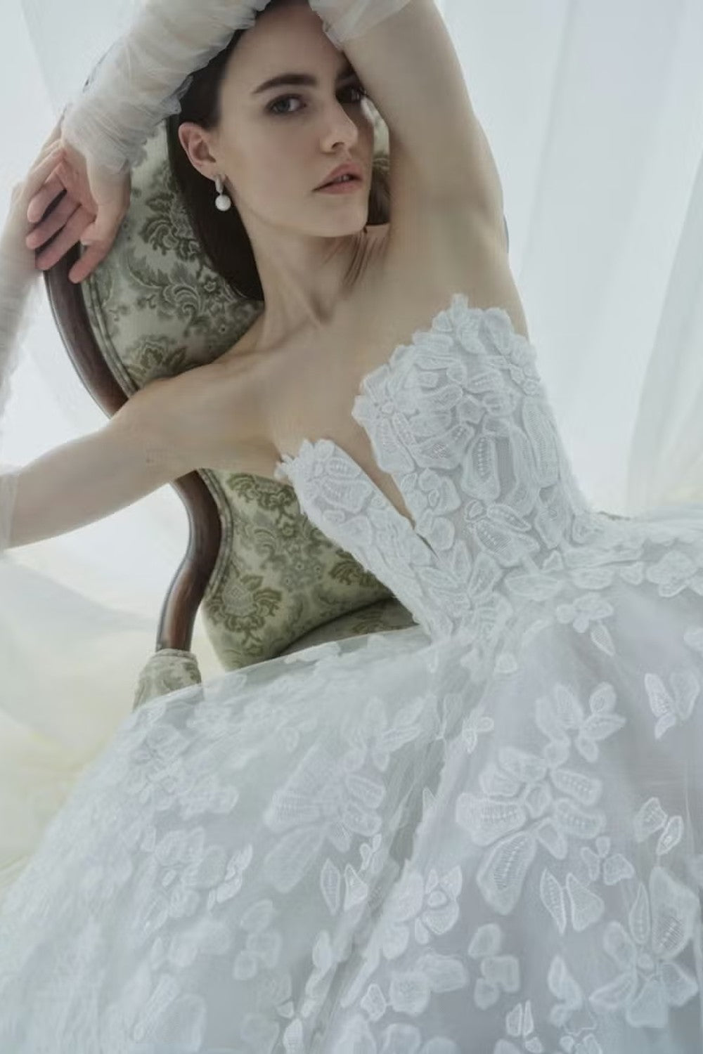 Floral Lace Ball Gown by Rivini — image 2 of 3