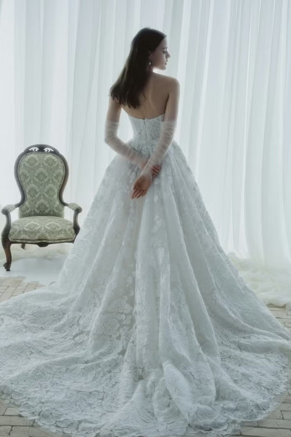 Floral Lace Ball Gown by Rivini — image 3 of 3