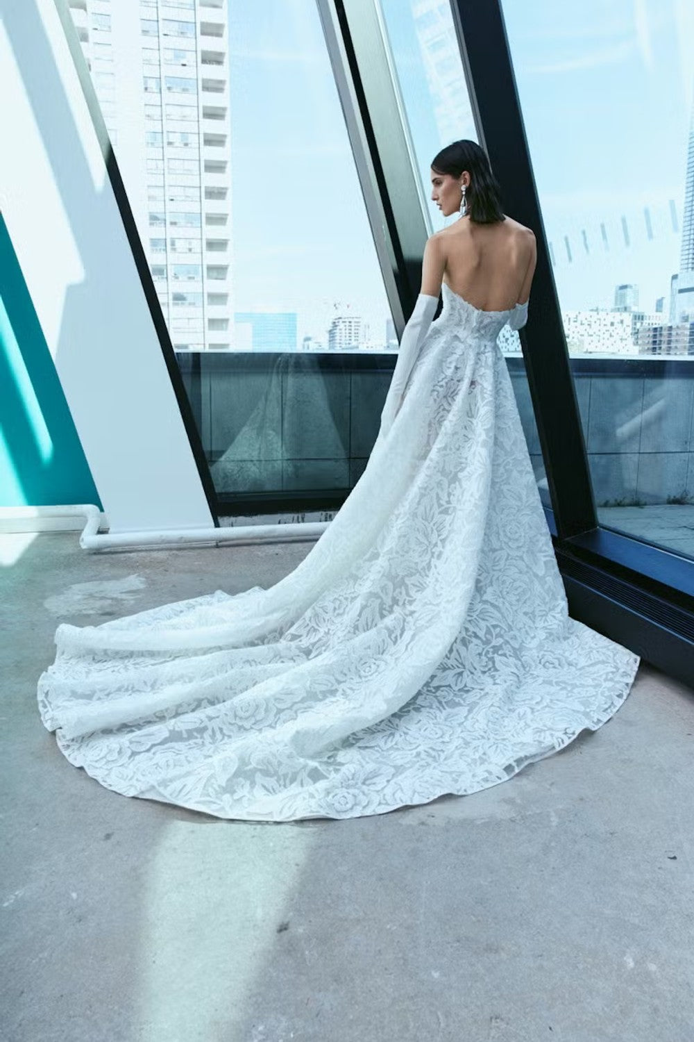 Plus-Size Chic And Romantic Strapless Floral Ball Gown by Rivini — image 2 of 3