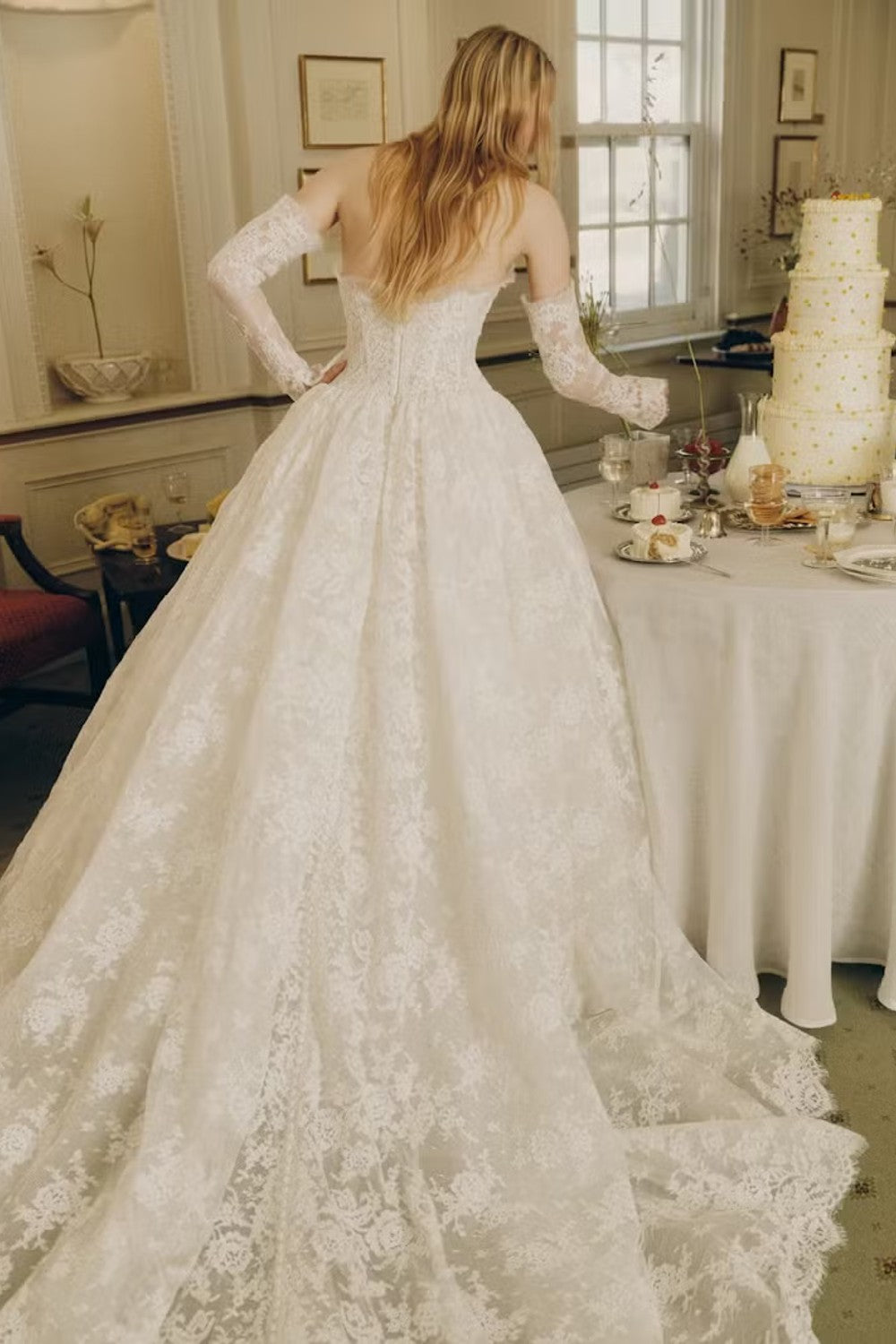 Romantic And Modern Strapless Lace Ball Gown With Detachable Sleeves by Alyne by Rita Vinieris — image 3 of 3