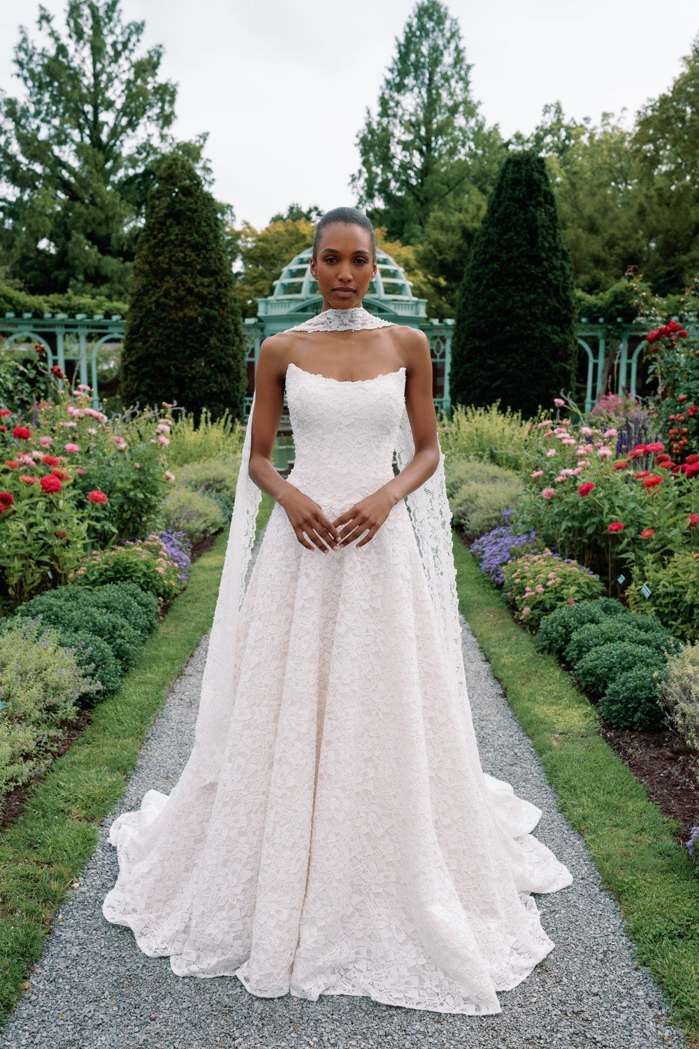 Floral And Lace A-Line Wedding Dress | Kleinfeld Bridal