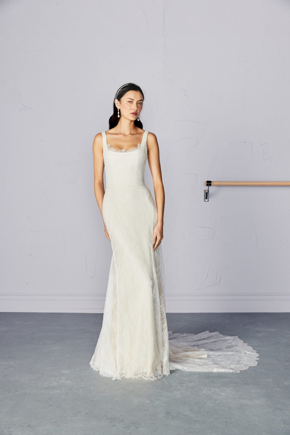 Feminine And Classic Scoop-Neck Lace Fit-And-Flare Wedding Dress by Savannah Miller — image 1 of 2