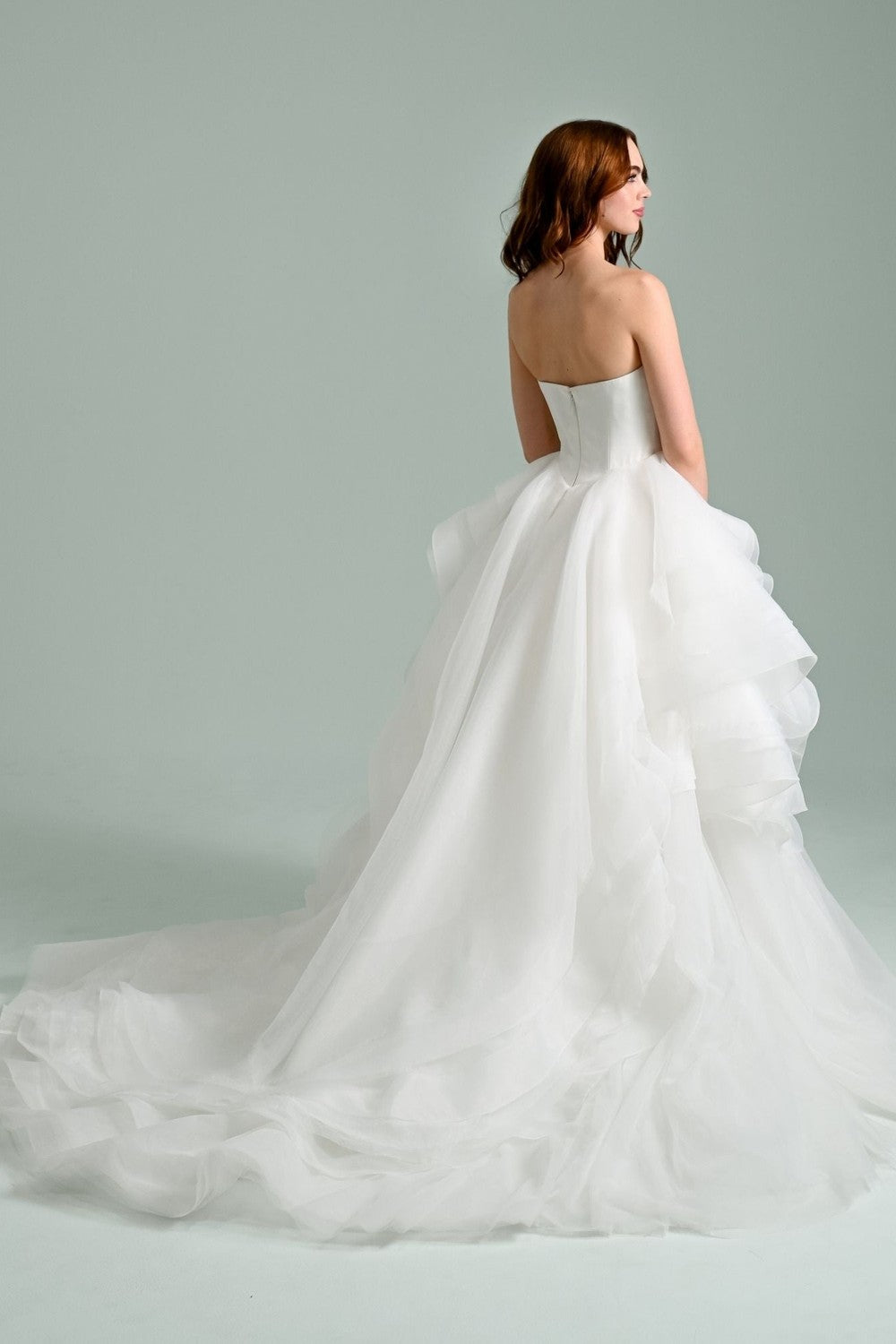 Simple And Modern Tiered Organza Ball Gown by Hayley Paige — image 2 of 2