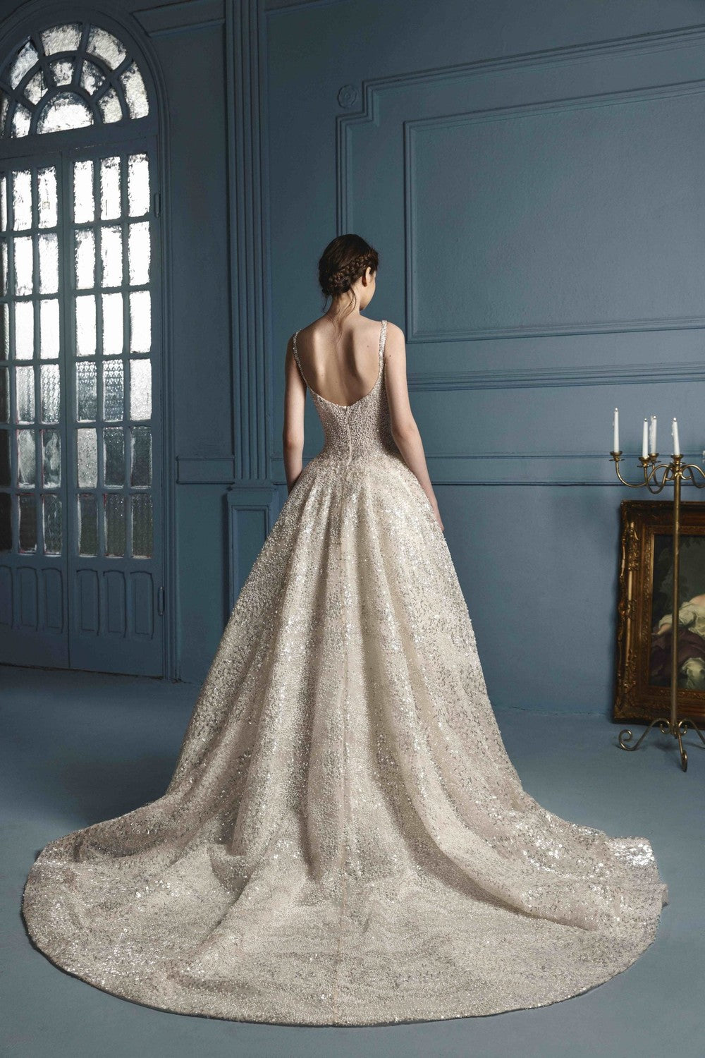 Fully-Embellished Fit-And-Flare Wedding Dress With Overskirt by Tony Ward — image 2 of 2