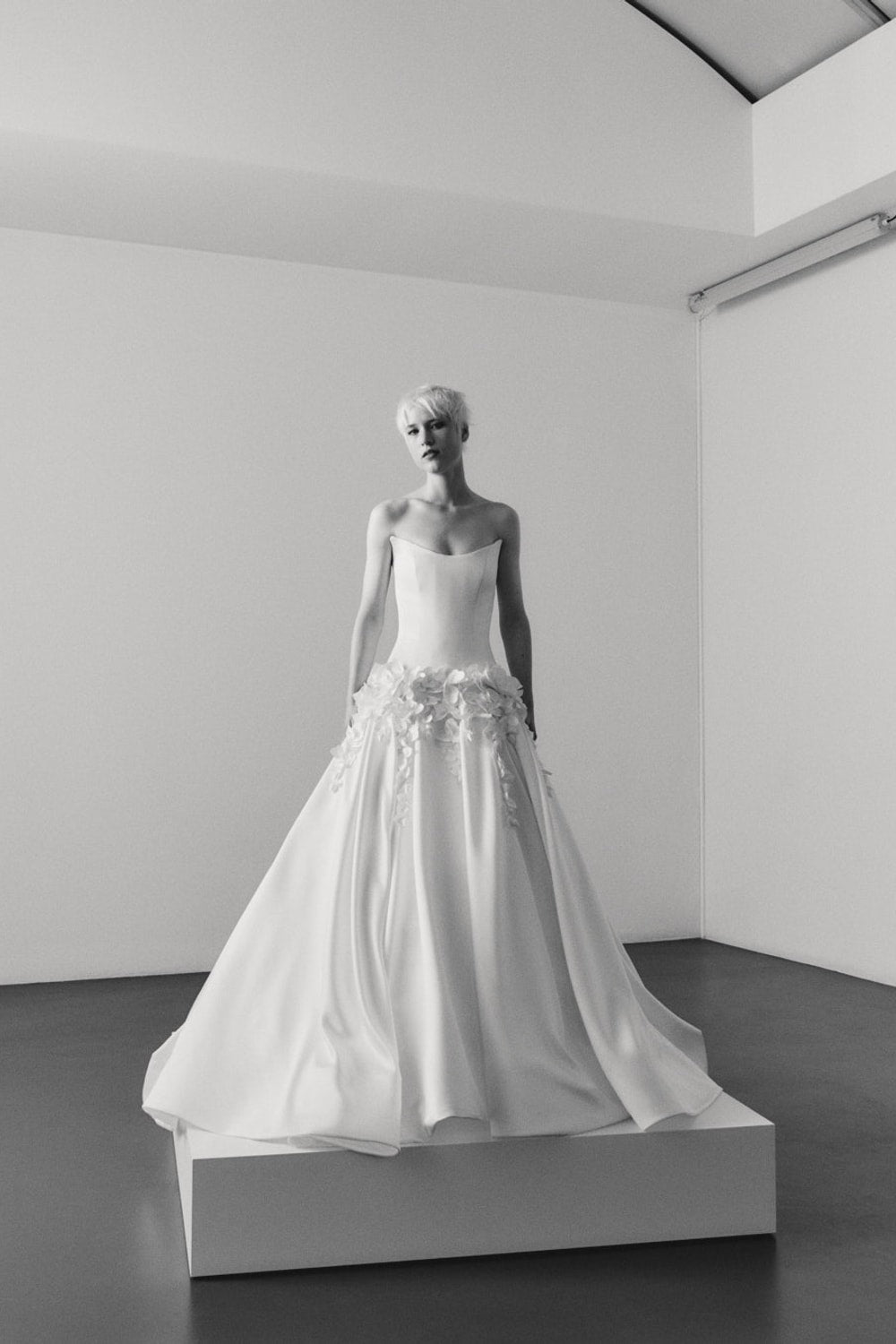 The Sculptural Allure of Dropped Waist Bridal Couture