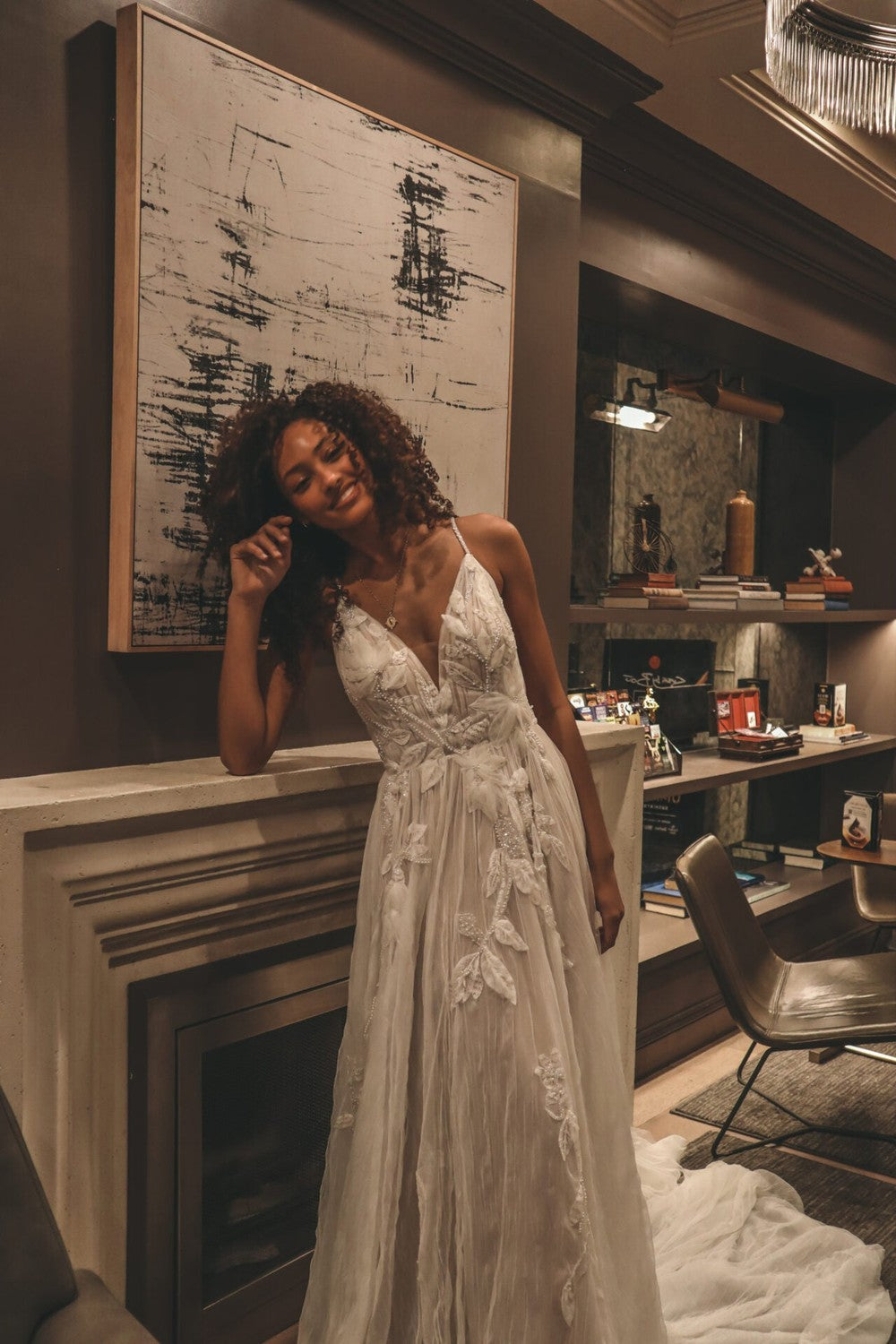 The Ease and Romance of Spaghetti Strap Bridal Style