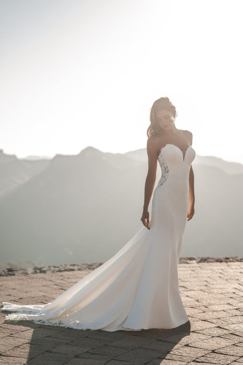 spaghetti strap tea length wedding dress Flower Lace Illusion A-Line Brydealo Sweetheart Neckline Sleeves Spaghetti Strap Tea Length Wedding