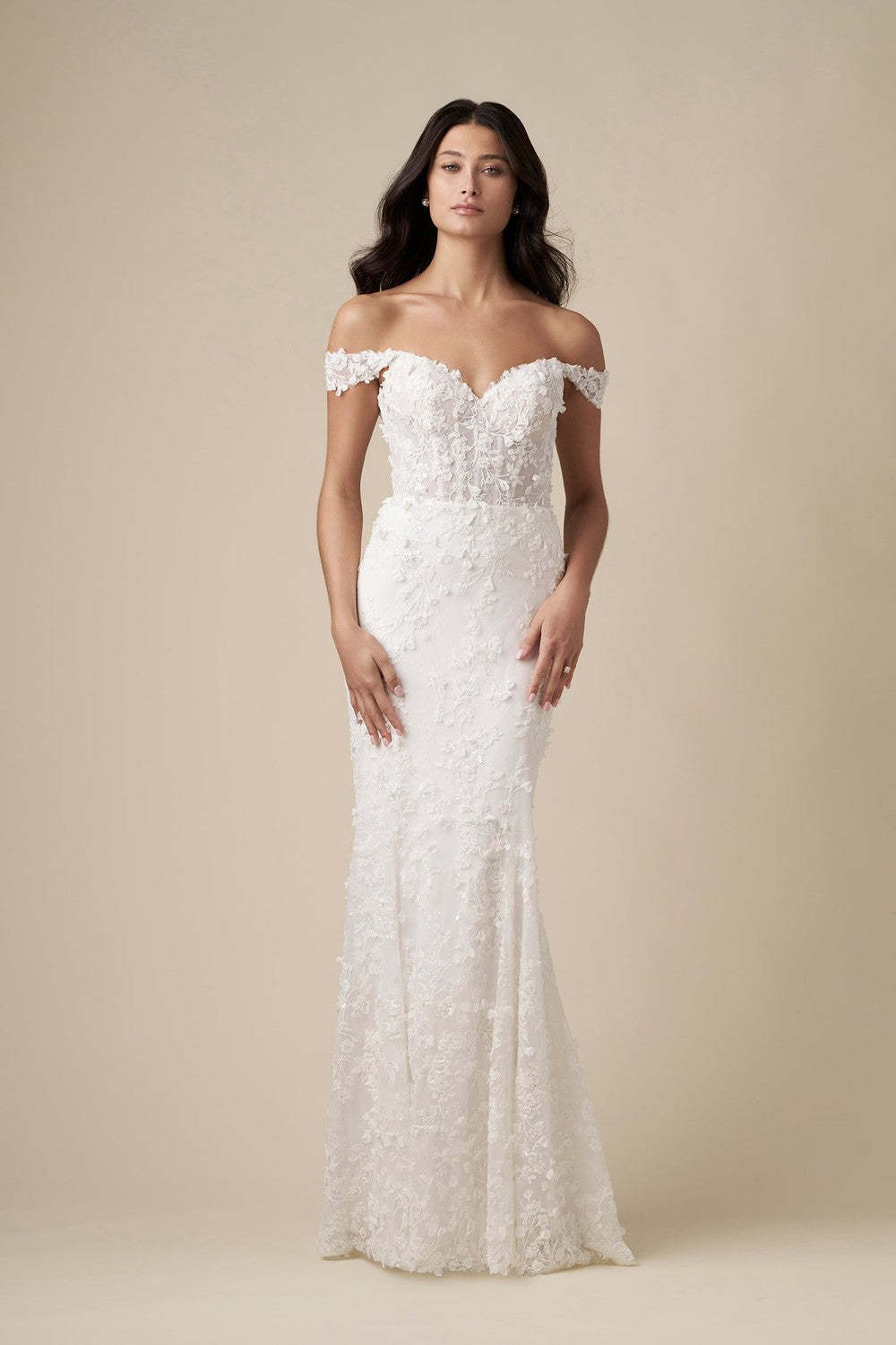 Danielle Caprese Cape Wedding Dresses for a Dramatic Entrance