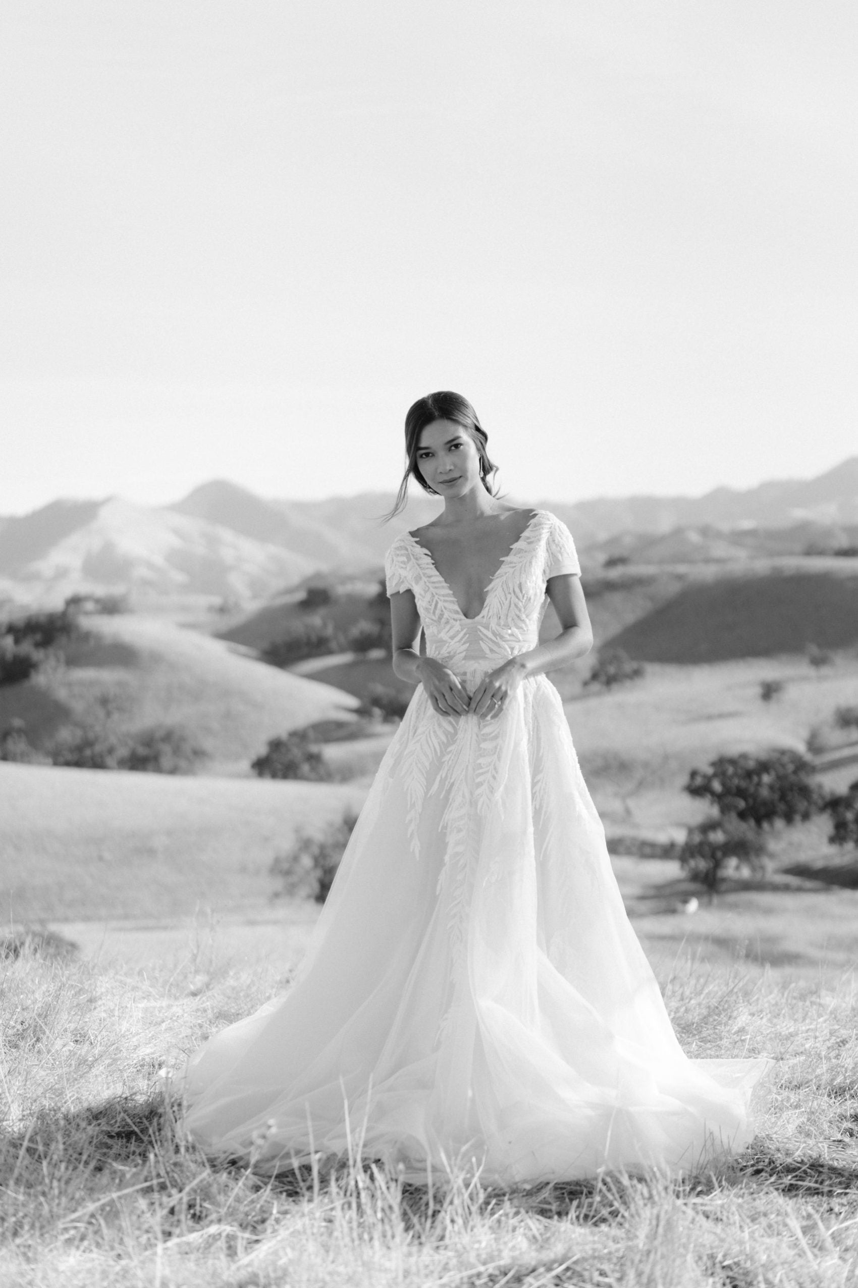 different wedding dress styles Mimi | White Slashed-Neck Maxi Dress With Cape Sleeve Detail