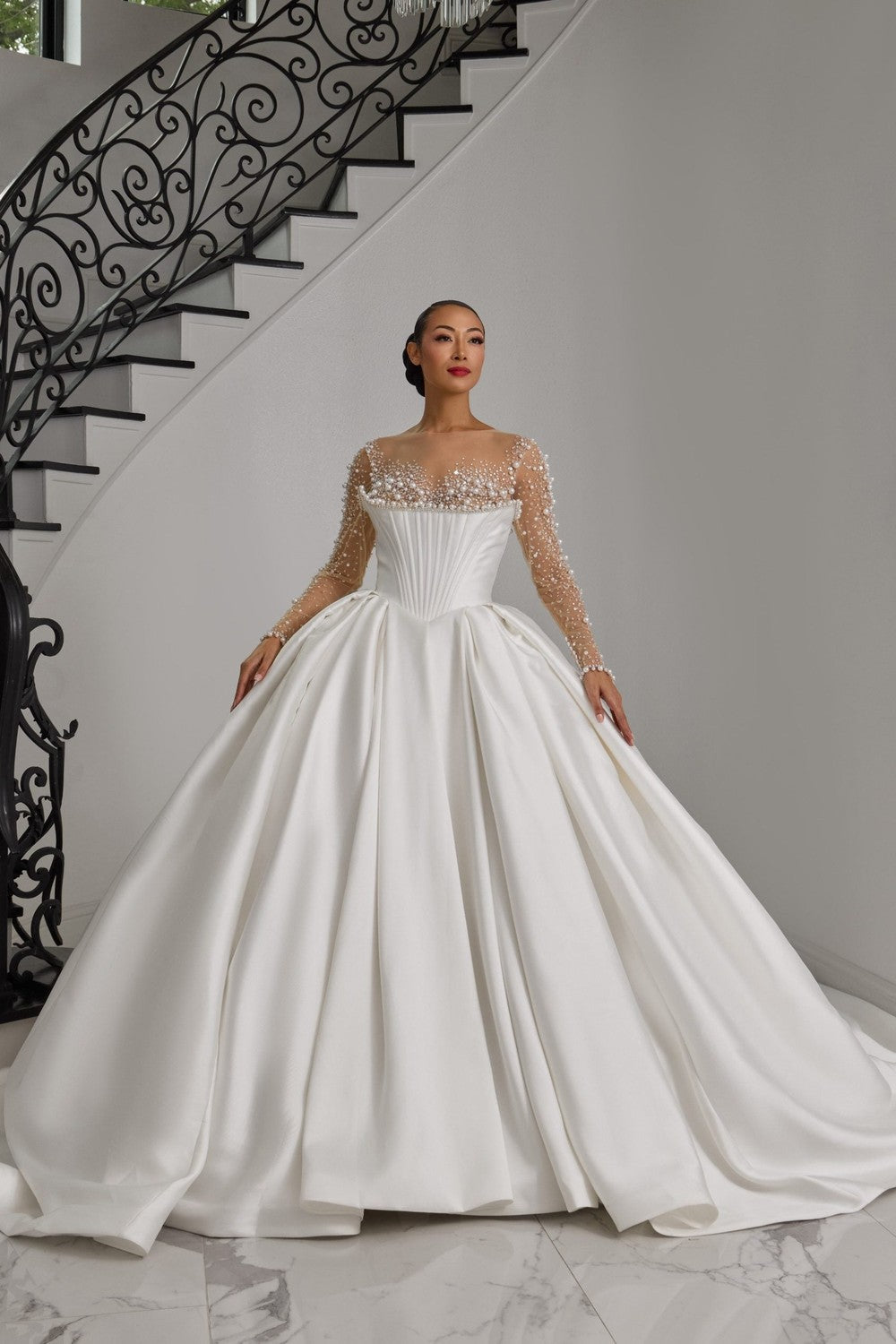 The Quiet Drama of Illusion Wedding Dresses