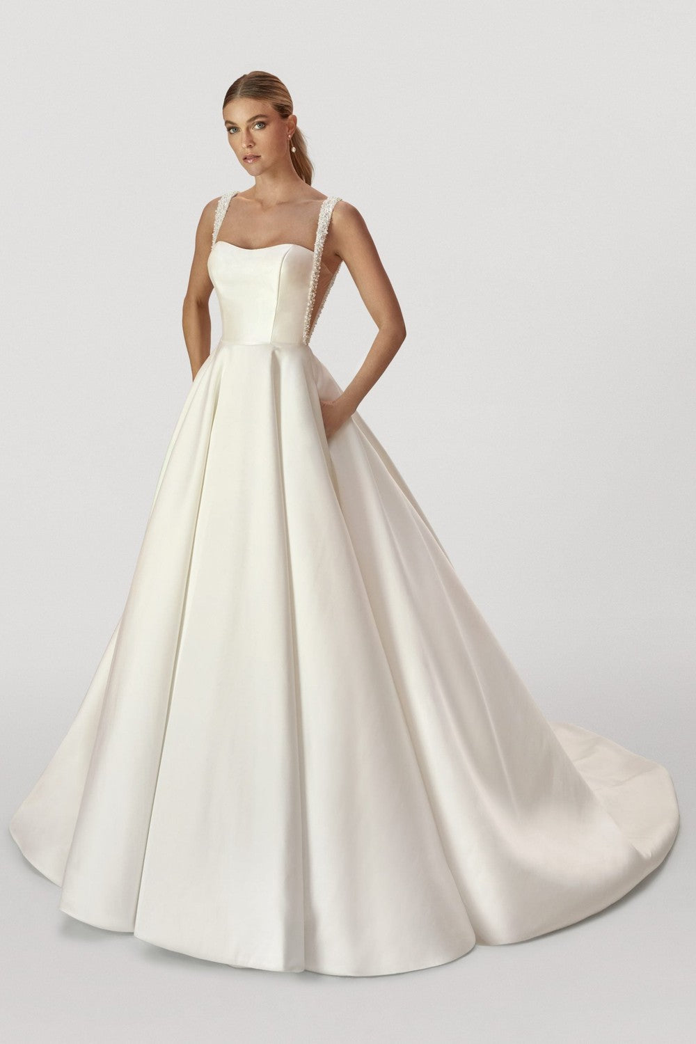 Luminous Details in Madison James Beading Gowns