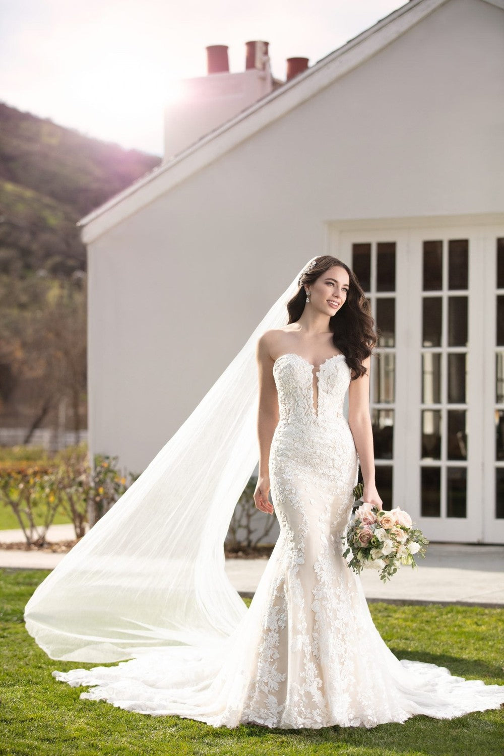 The Allure of a Deep V Bridal Silhouette