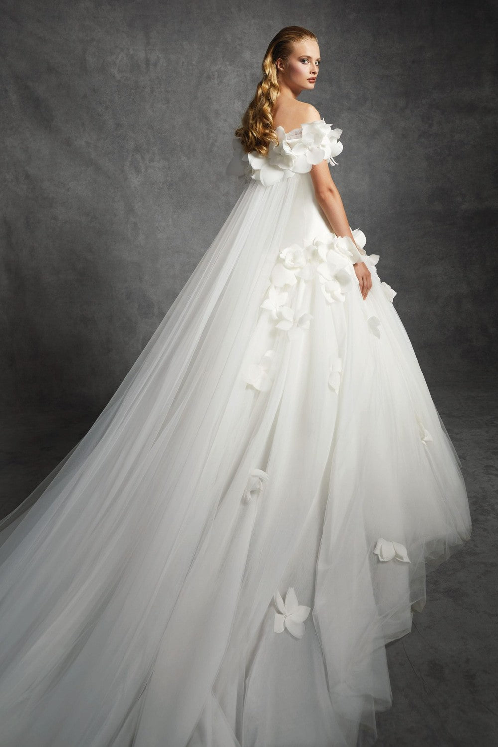 3D Floral Drop-Waist Ball Gown With Detachable Topper And Train by Viktor & Rolf — image 3 of 3