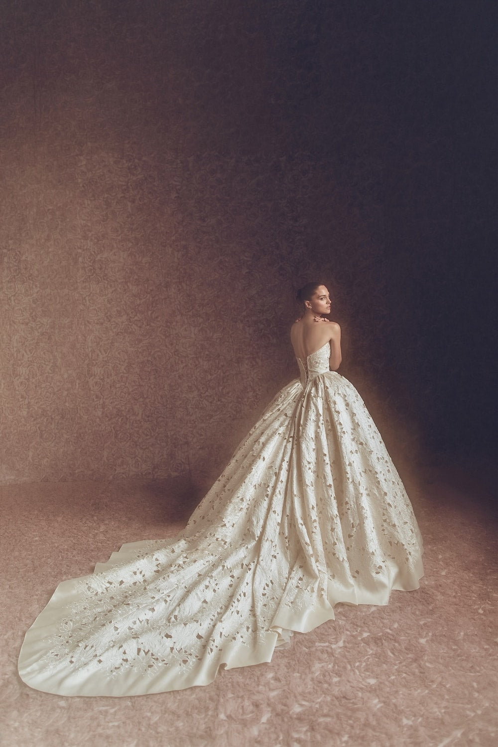 Floral Detailed Strapless Ball Gown by Pnina Tornai — image 2 of 2