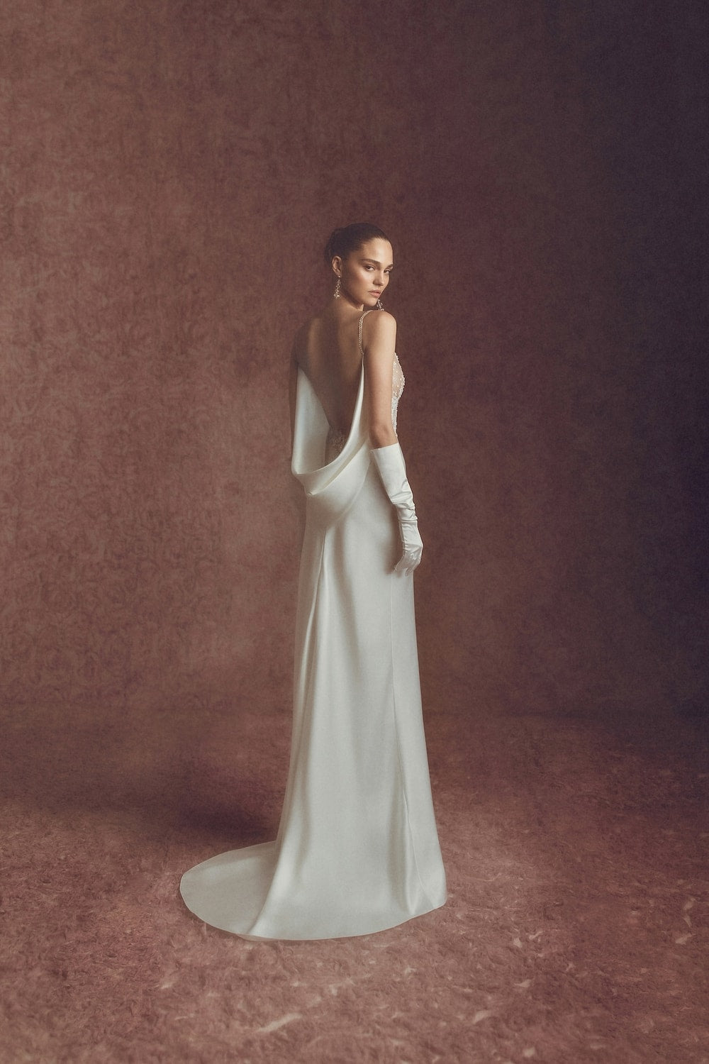 Chic and Modern Sheath Wedding Dress with Dramatic Open Back by Pnina Tornai — image 2 of 2