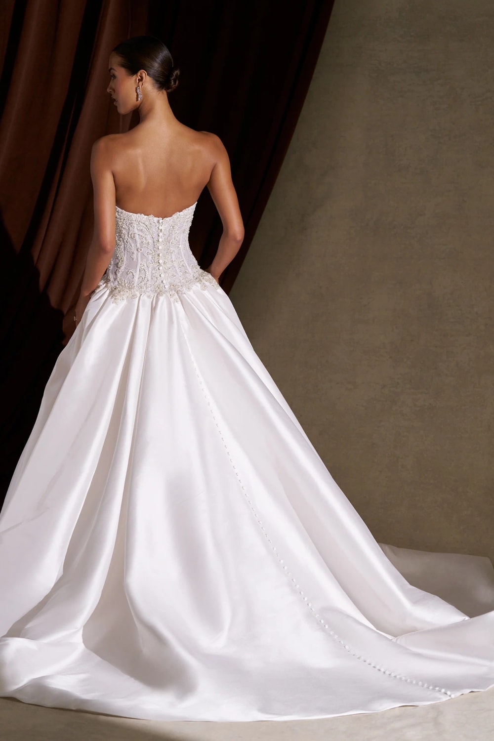 Romantic Strapless Ball Gown with Lace Bodice by Allure Bridals — image 4 of 4