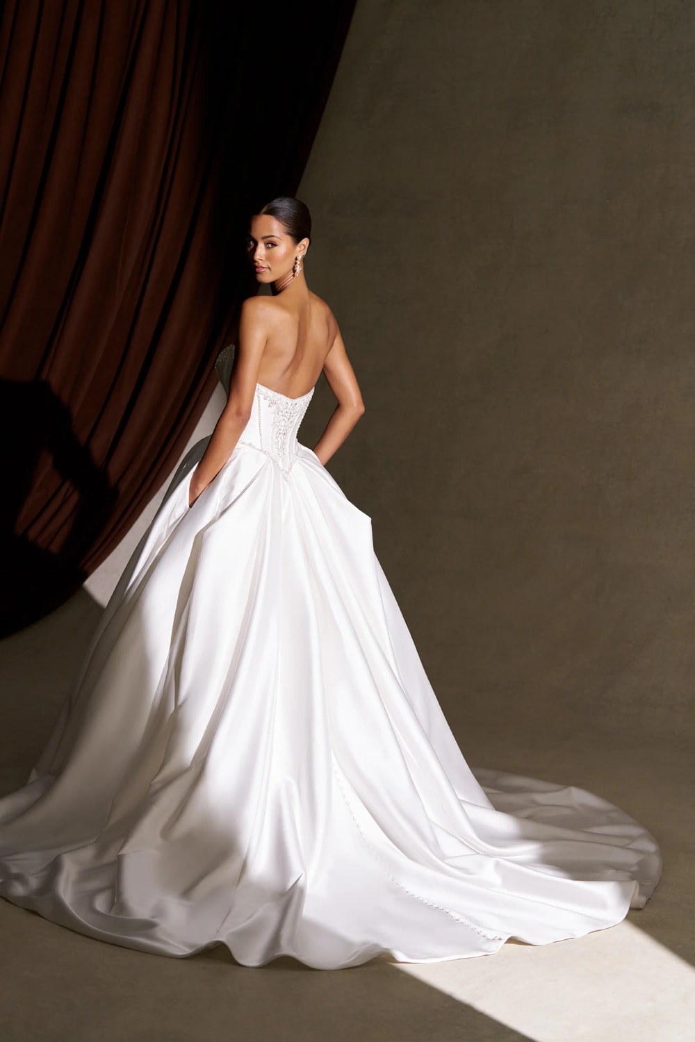Dramatic Ballgown with Beaded Bodice Details by Allure Bridals — image 3 of 3