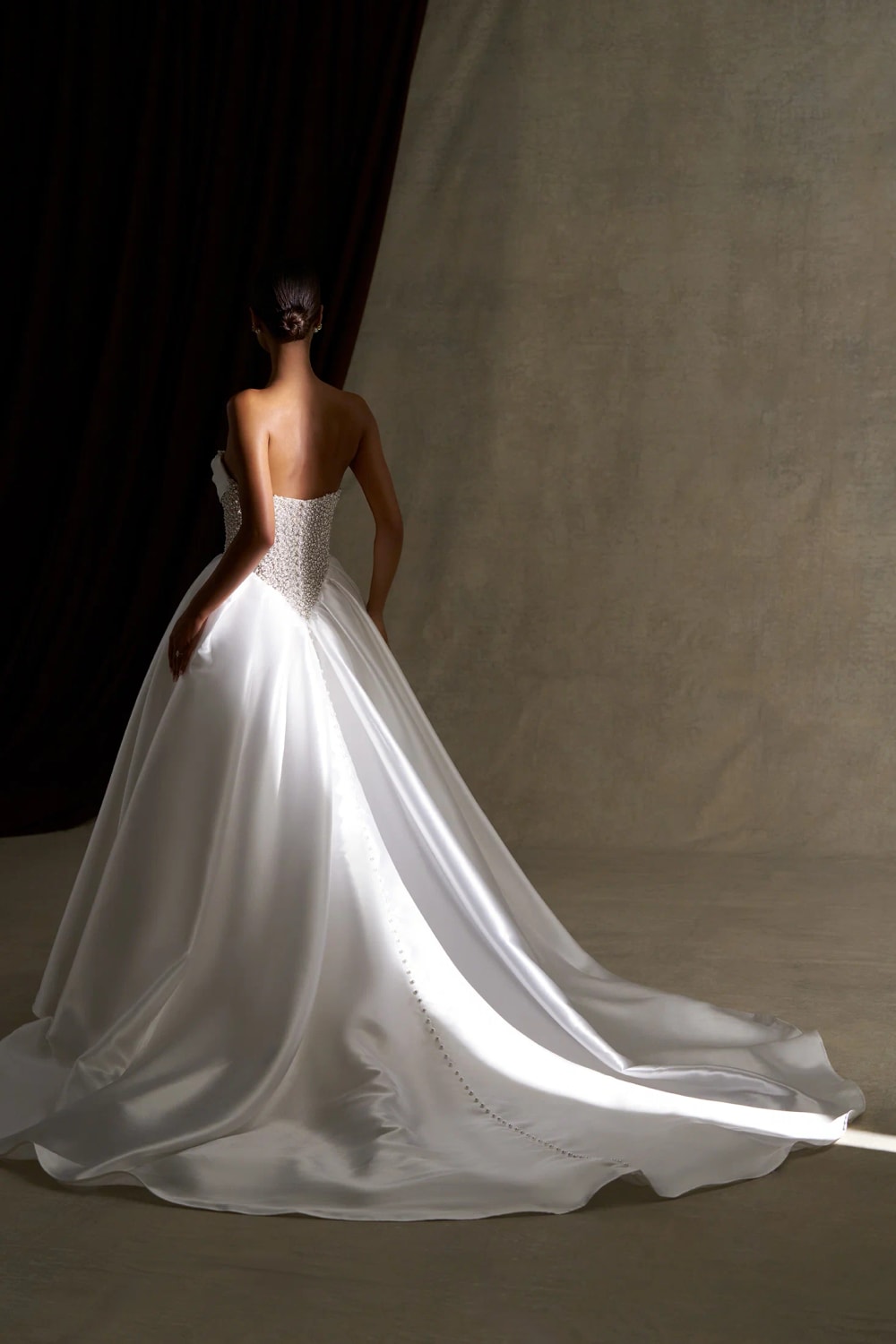 Striking Basque Waist Ball Gown with Beaded Bodice by Allure Bridals — image 4 of 4