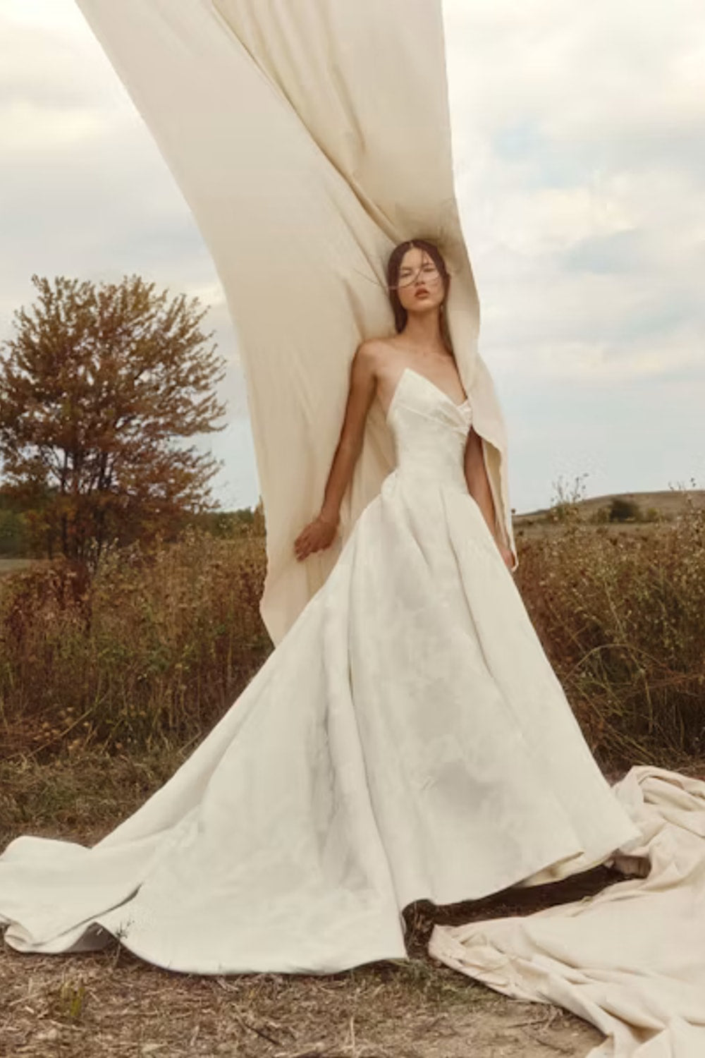 Modern Strapless V-Neck Ballgown by Alyne by Rita Vinieris — image 2 of 3