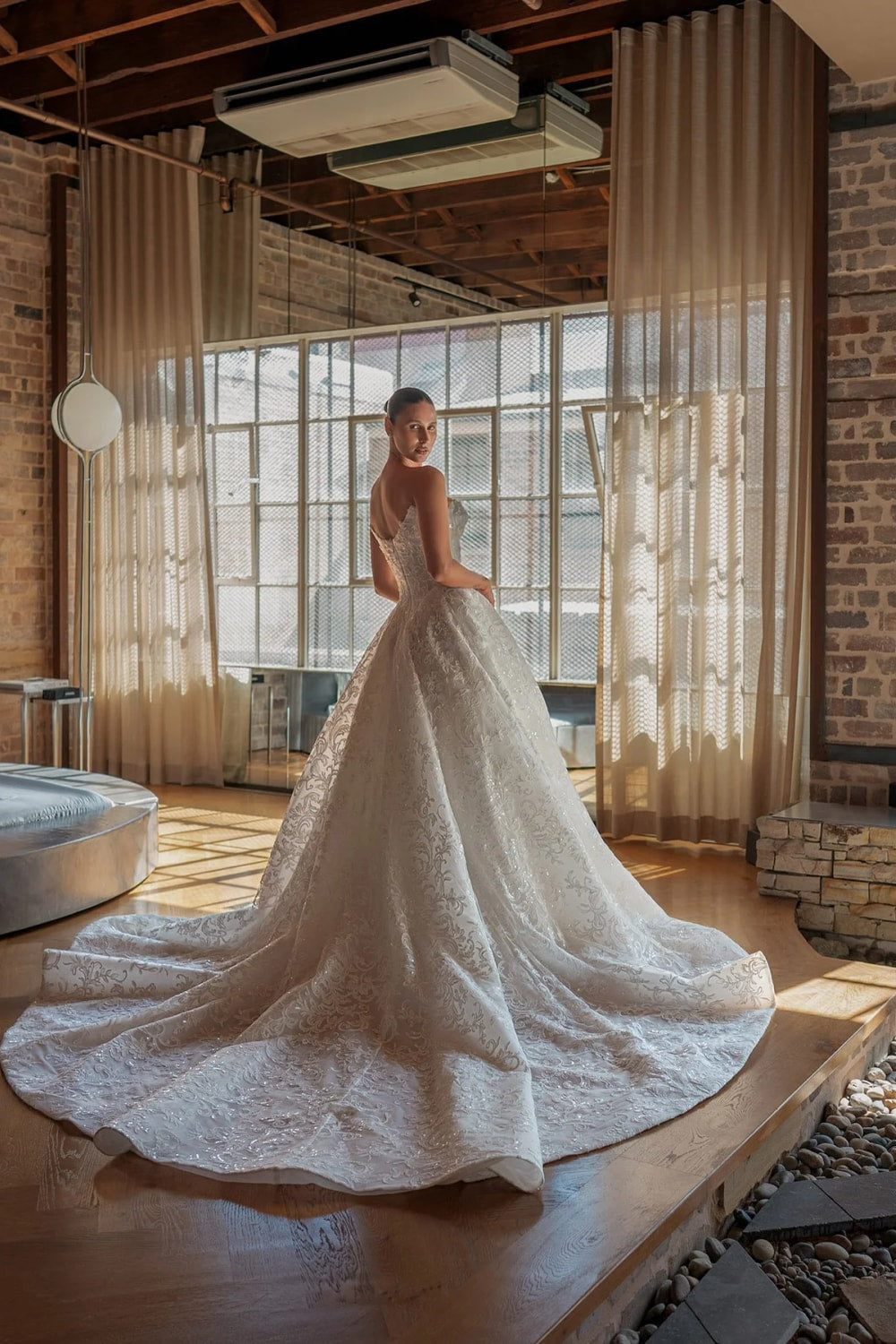 Romantic Ball Gown with Sequined Lace by Blanche Bridal — image 4 of 4