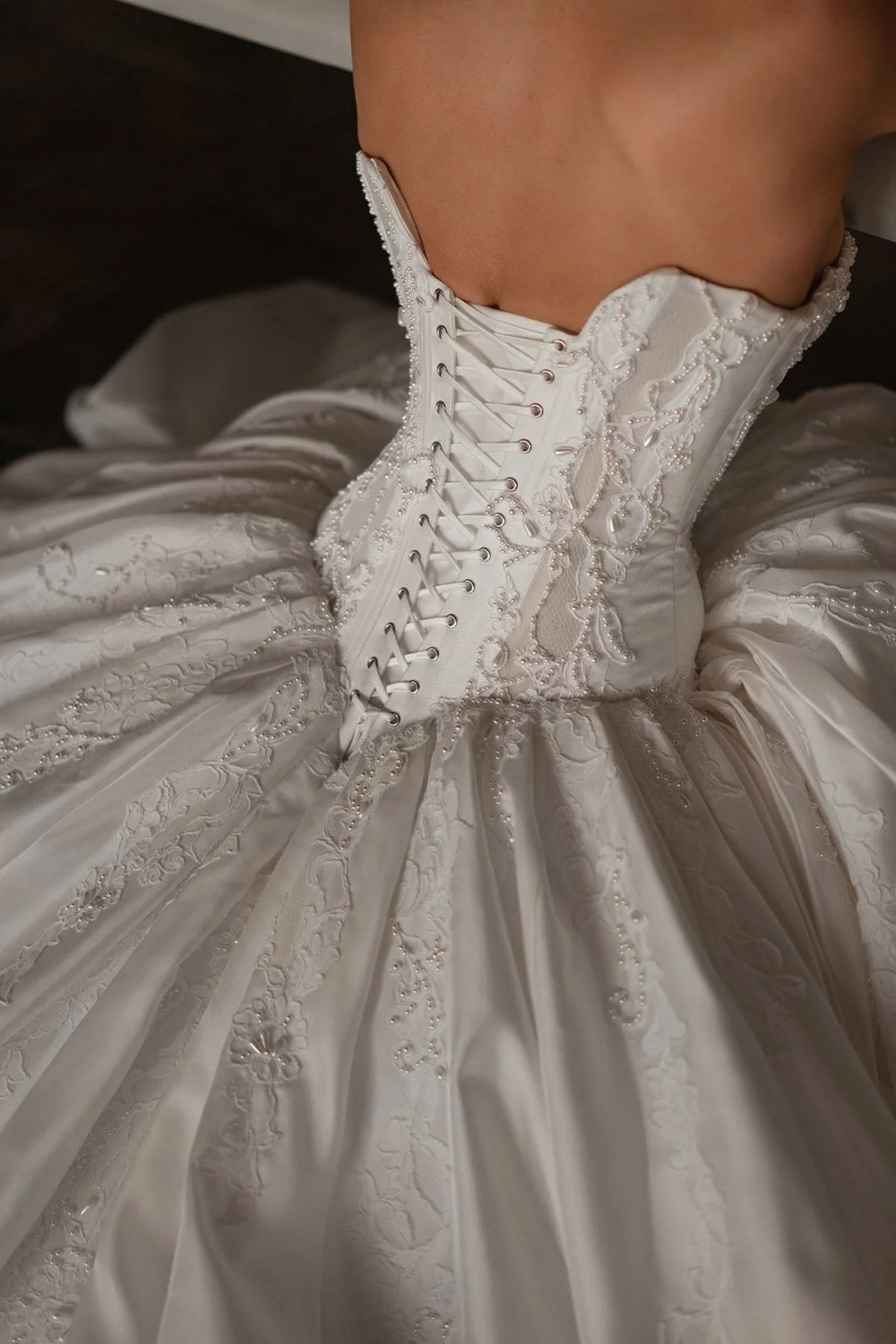 Grand and Dramatic Detailed Ball Gown by Blanche Bridal — image 3 of 4