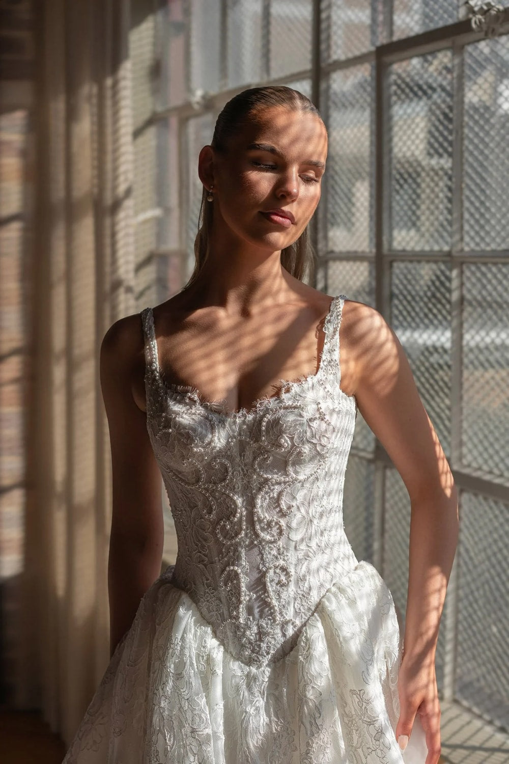 Detailed Ball Gown with Intricate Lace and Beading by Blanche Bridal — image 2 of 4