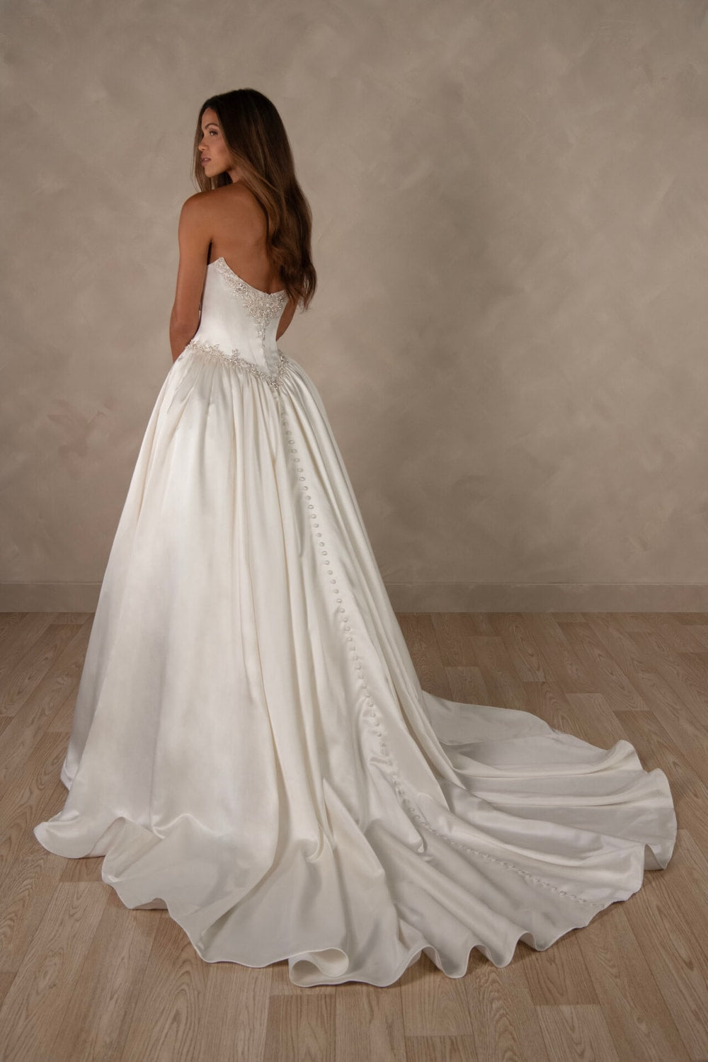 Detachable Long-Sleeve Romantic Ball Gown with Bodice Detailing by Essense of Australia — image 2 of 2