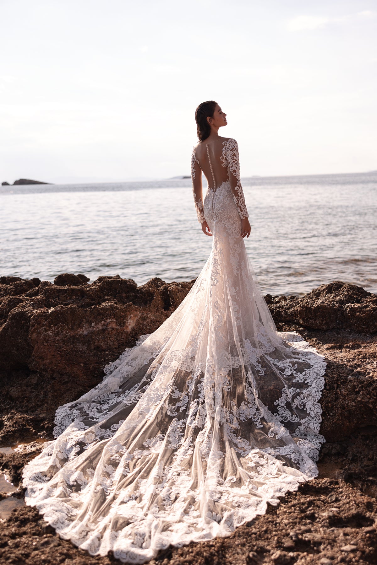 Intricately Detailed Lace Mermaid Wedding Dress