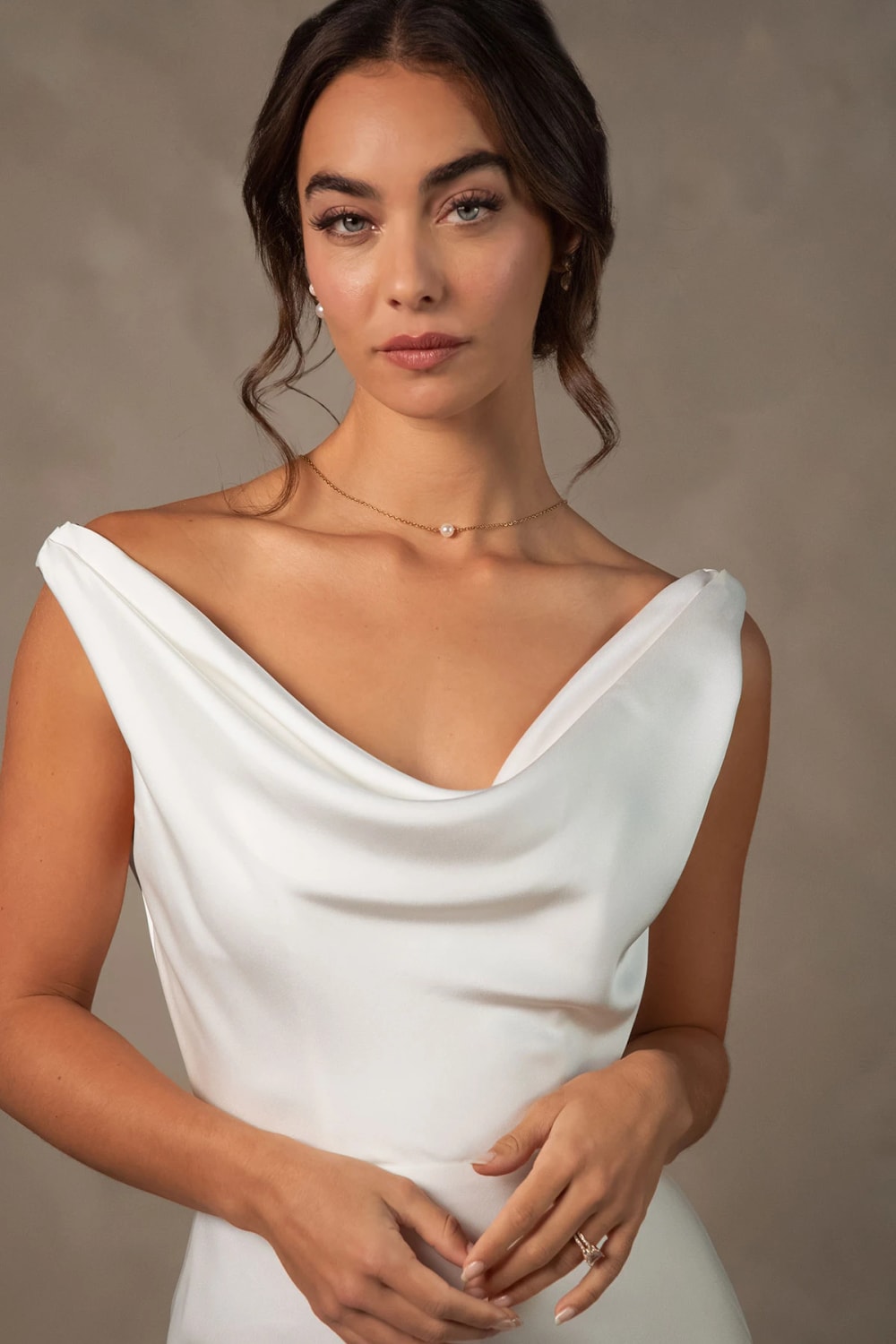 Chic and Simple Sheath Wedding Dress by Essense of Australia — image 2 of 3