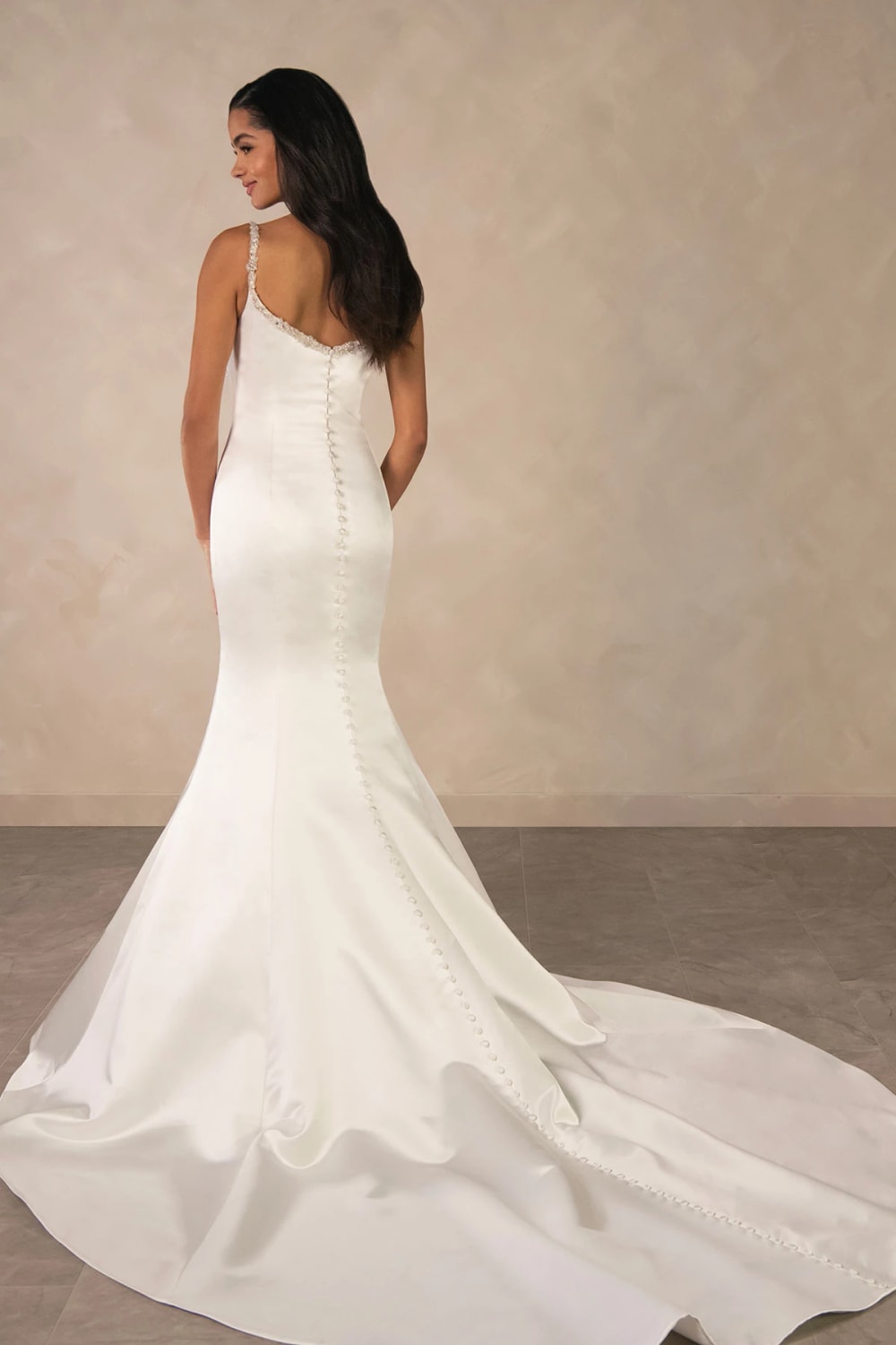 Elegant Fit-And-Flare Wedding Dress by Essense of Australia — image 3 of 4