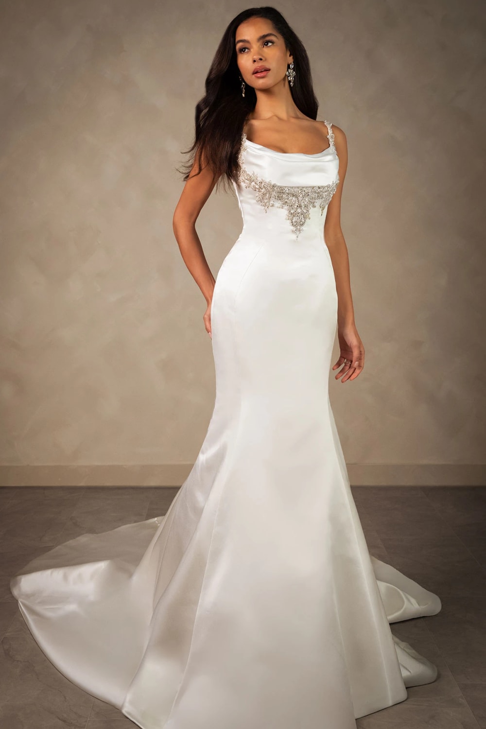 Elegant Fit-And-Flare Wedding Dress by Essense of Australia — image 2 of 4