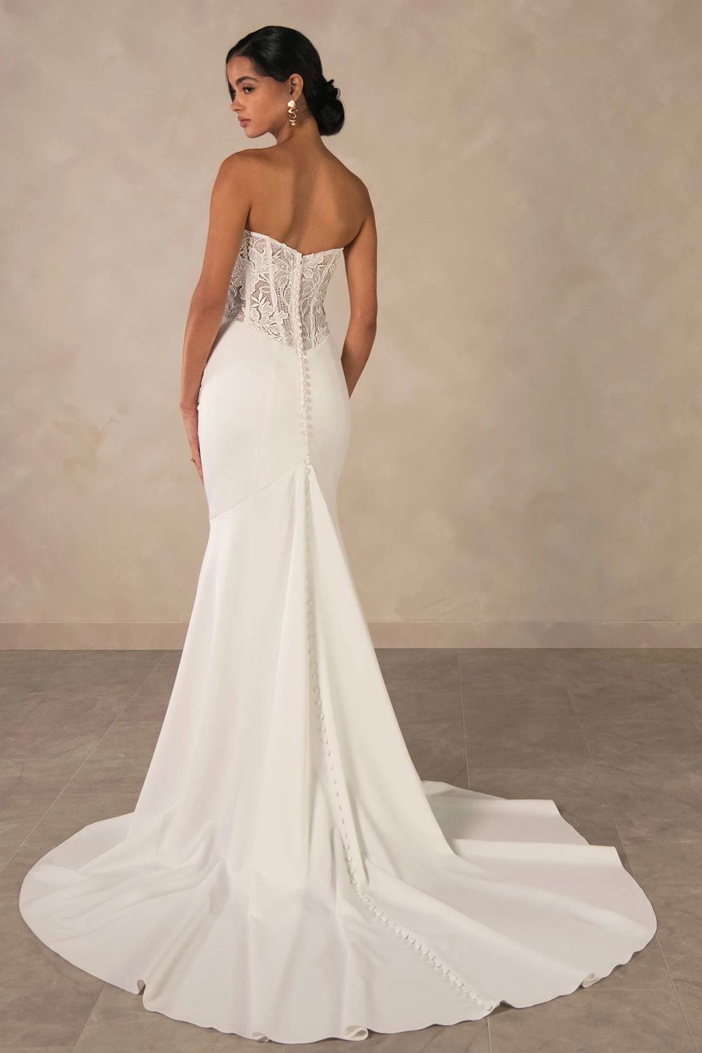 Strapless Sheath Wedding Dress with Exposed Boning by Essense of Australia — image 3 of 3