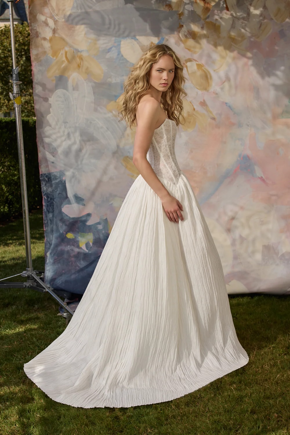 Strapless A-Line Wedding Dress with Lace Bodice by Ines by Ines Di Santo — image 2 of 2