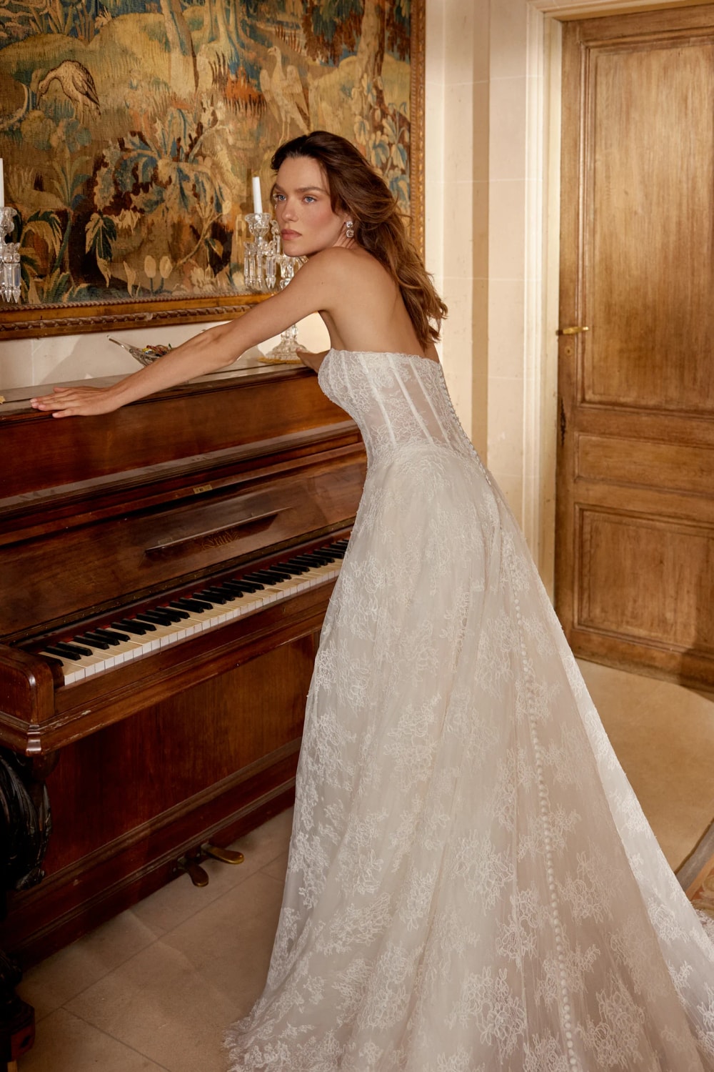 Plus-Size All Over Lace Strapless Ball Gown by Justin Alexander — image 2 of 4