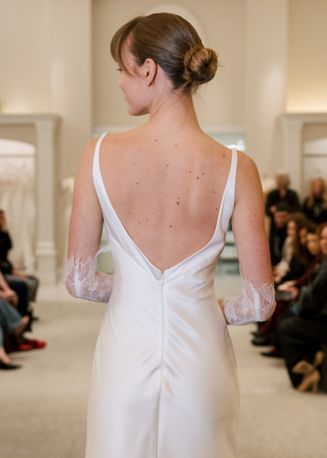 Chic and Simple Sheath Wedding Dress by Love by Pnina Tornai — image 4 of 4