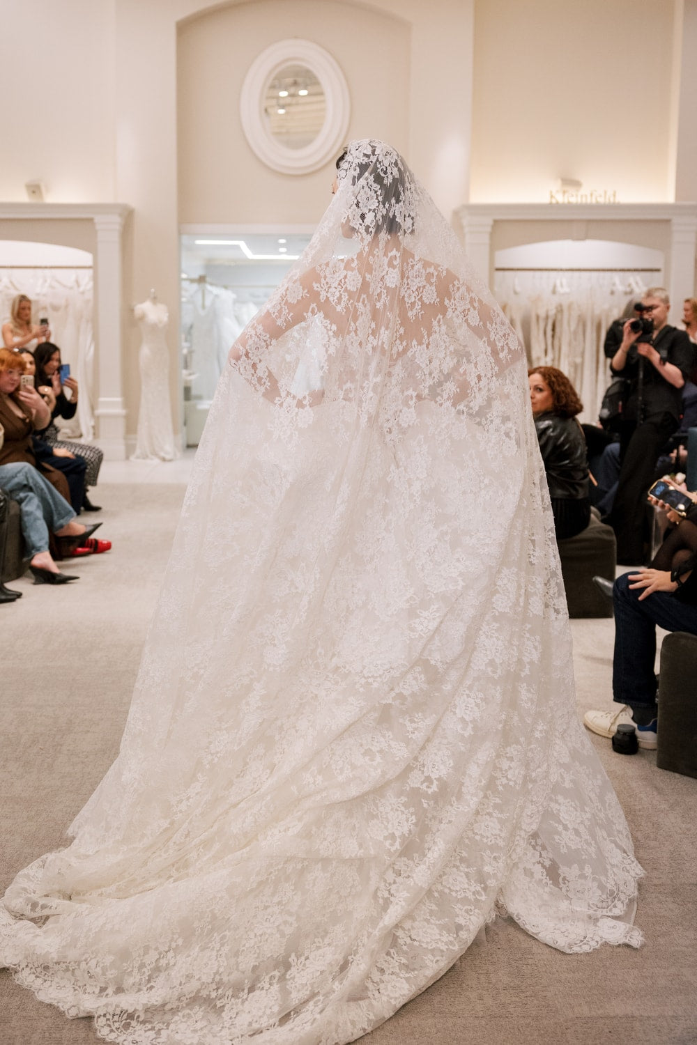Lace Ball Gown with Dramatic Tiered Lace Skirt by Love by Pnina Tornai — image 3 of 3