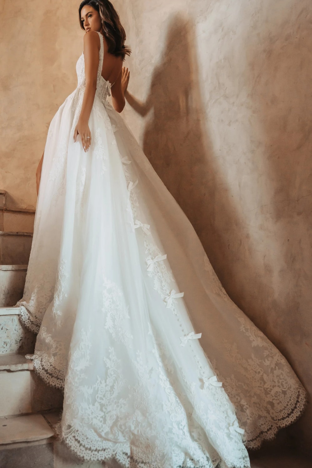 Enchanting Lace A-Line Wedding Dress by Martina Liana — image 2 of 4
