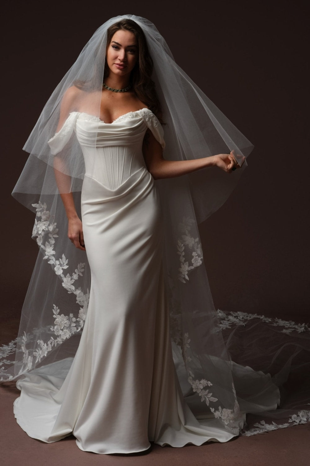 Strapless Sweetheart Neckline Fit-And-Flare Wedding Dress by Maggie Sottero — image 1 of 2