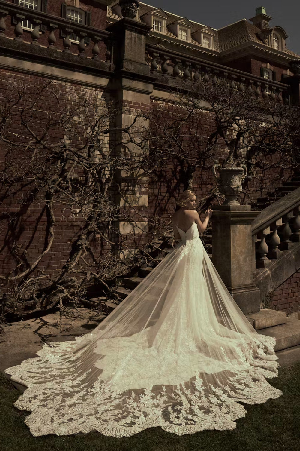 Romantic and Detailed Fit-And-Flare Wedding Dress with Detachable Train by Maggie Sottero — image 2 of 4