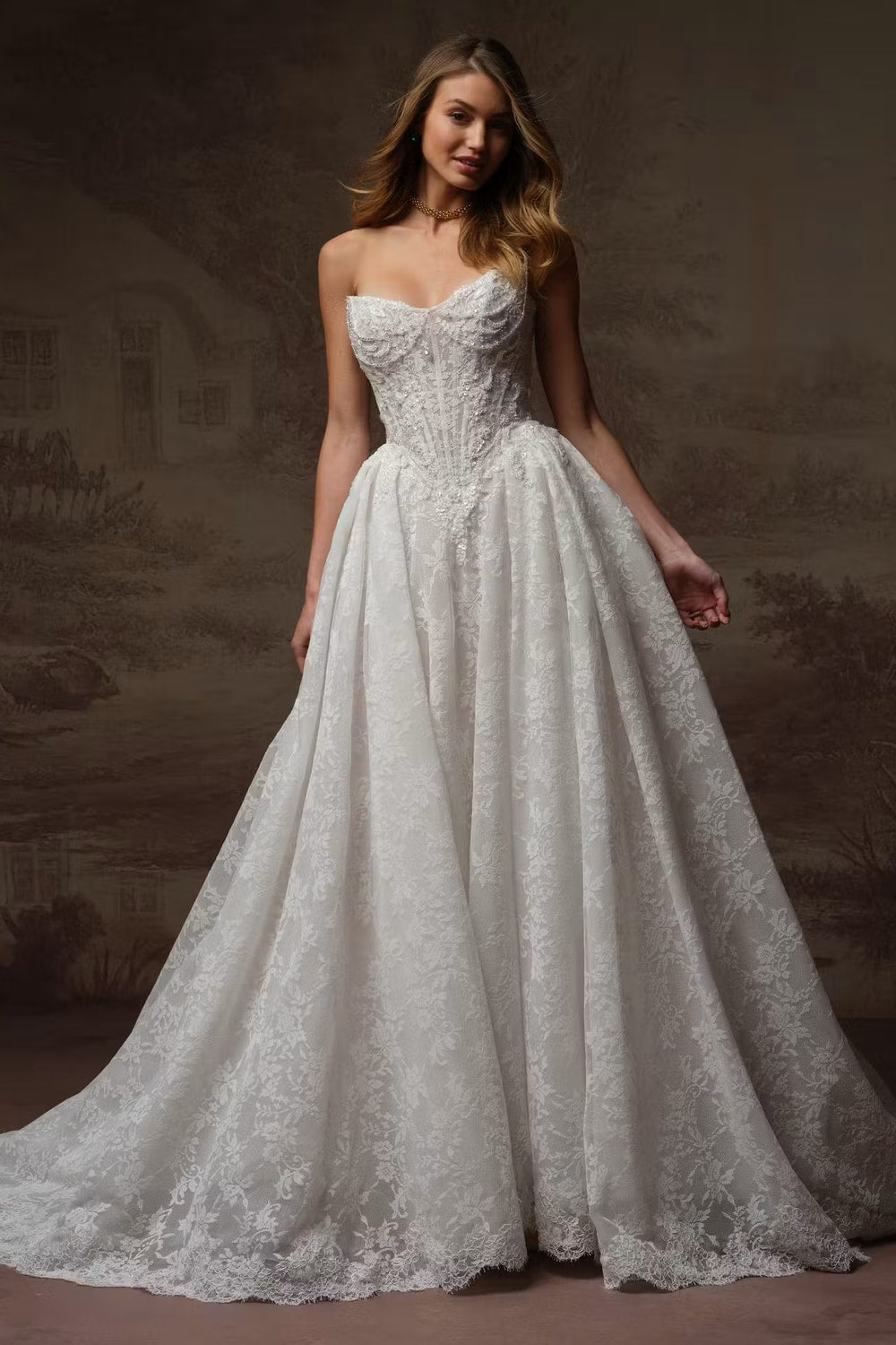 Regal Basque Waist Ball Gown by Maggie Sottero — image 1 of 4