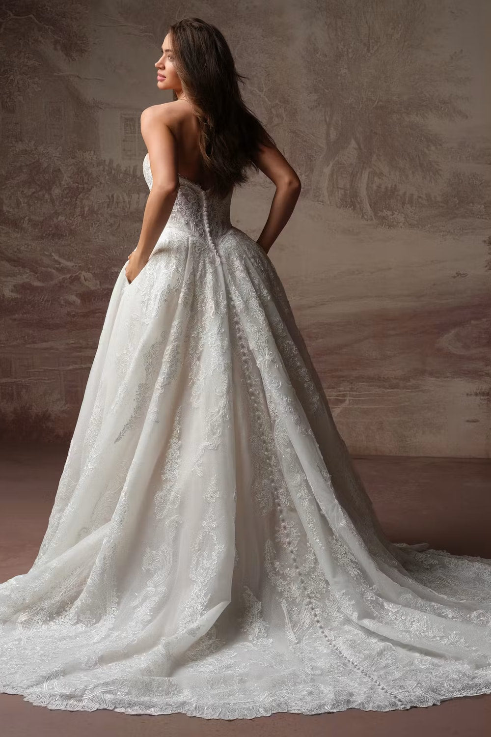 Allover Sequin Lace Ball Gown by Maggie Sottero — image 2 of 2