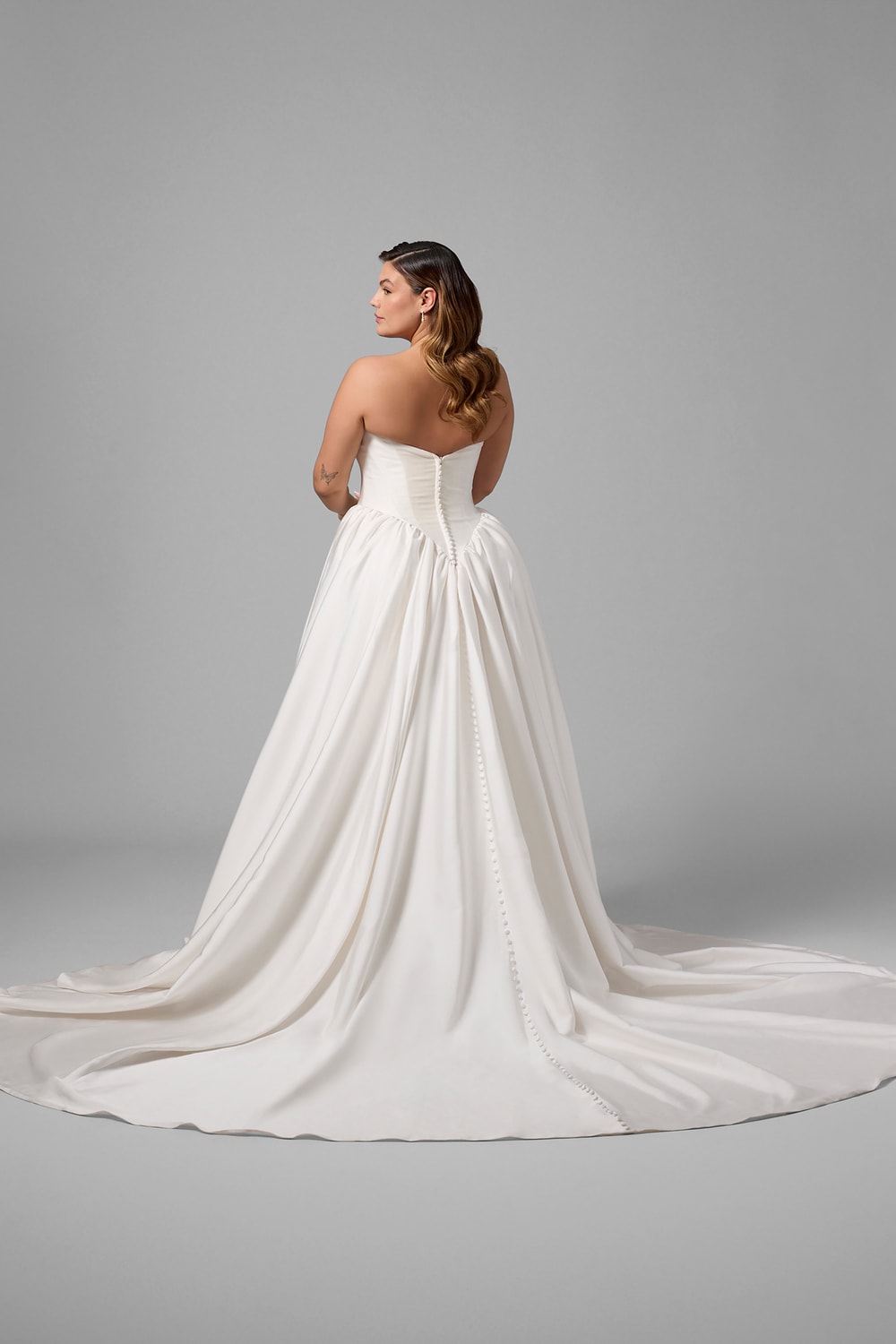 Plus-Size Simple Strapless A-Line Wedding Dress by Maggie Sottero — image 2 of 3