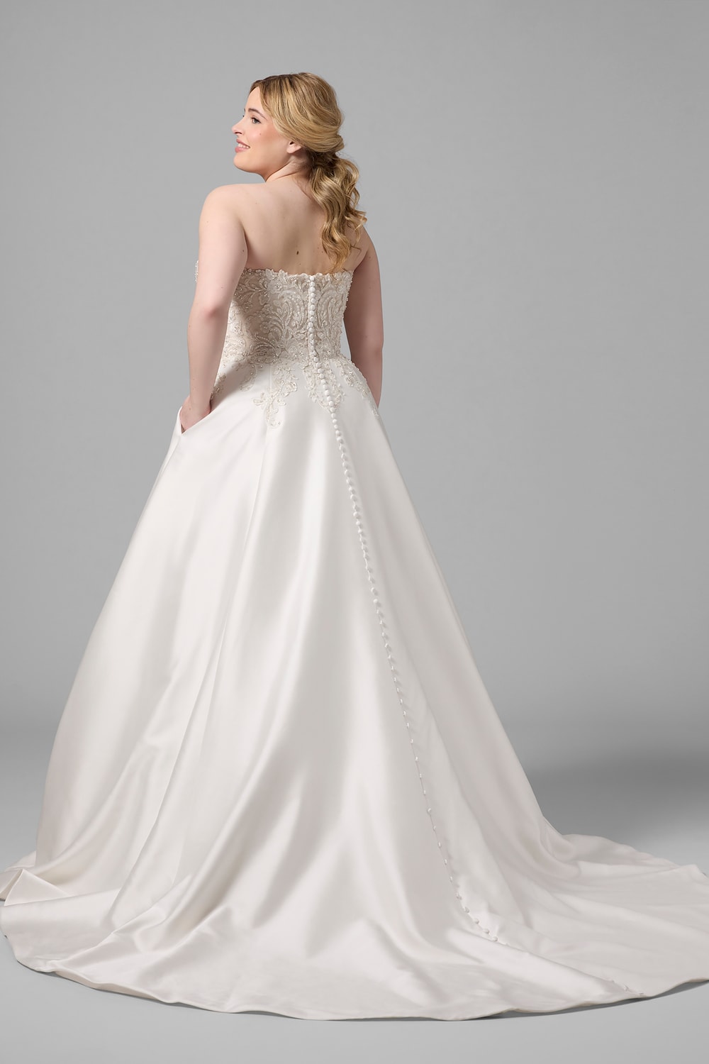 Plus-Size Simple Ball Gown with Detailed Bodice by Maggie Sottero — image 2 of 2