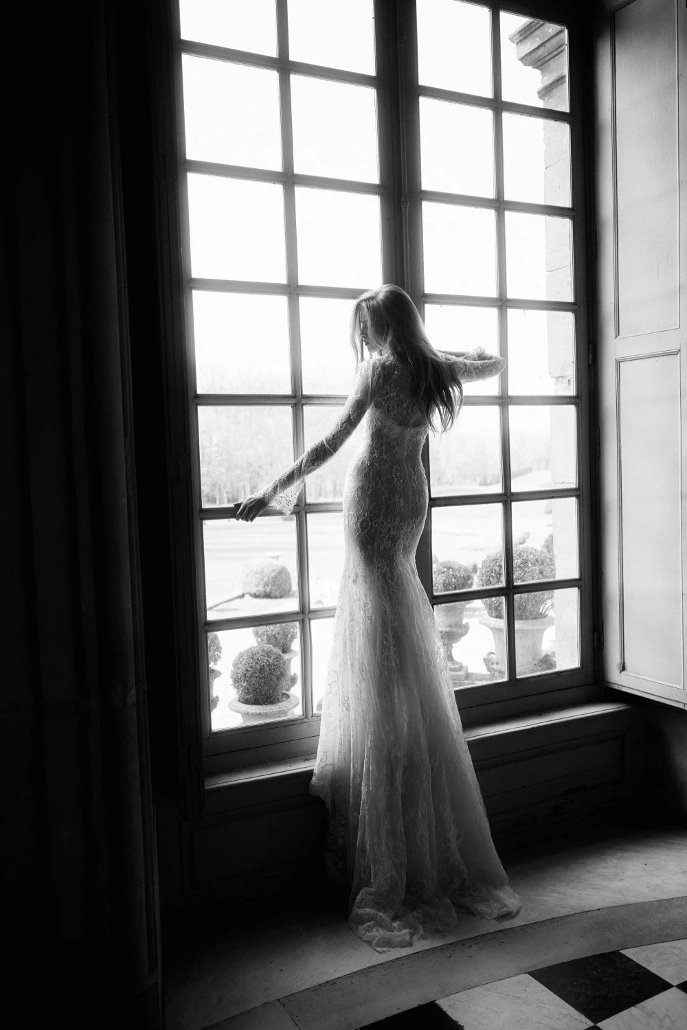 Intricately Detailed Lace Fit-And-Flare Wedding Dress by Netta BenShabu Elite Couture — image 3 of 3