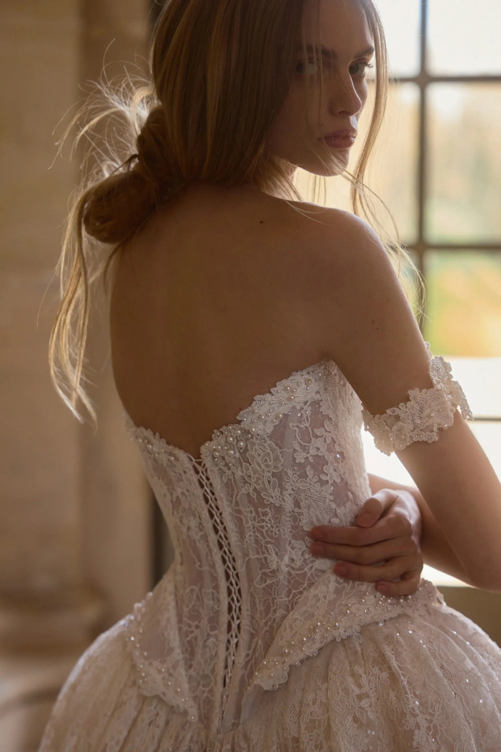 Romantic and Ethereal A-Line Wedding Dress by Netta BenShabu Elite Couture — image 3 of 4