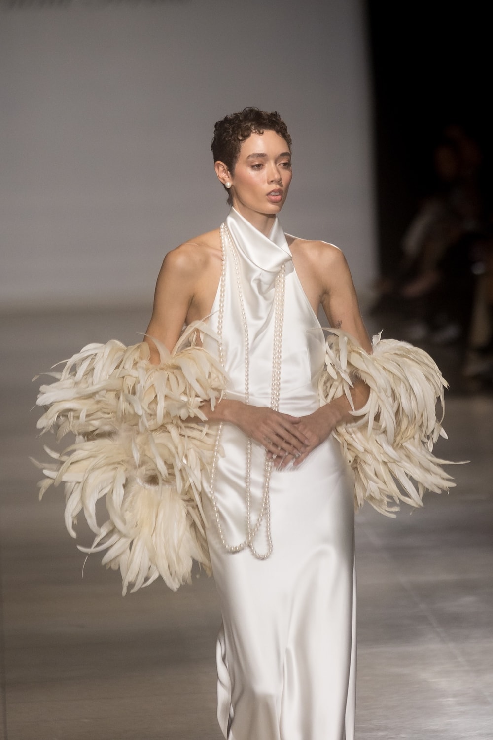 Simple and Chic Halter Sheath Wedding Dress by Pnina Tornai — image 1 of 2