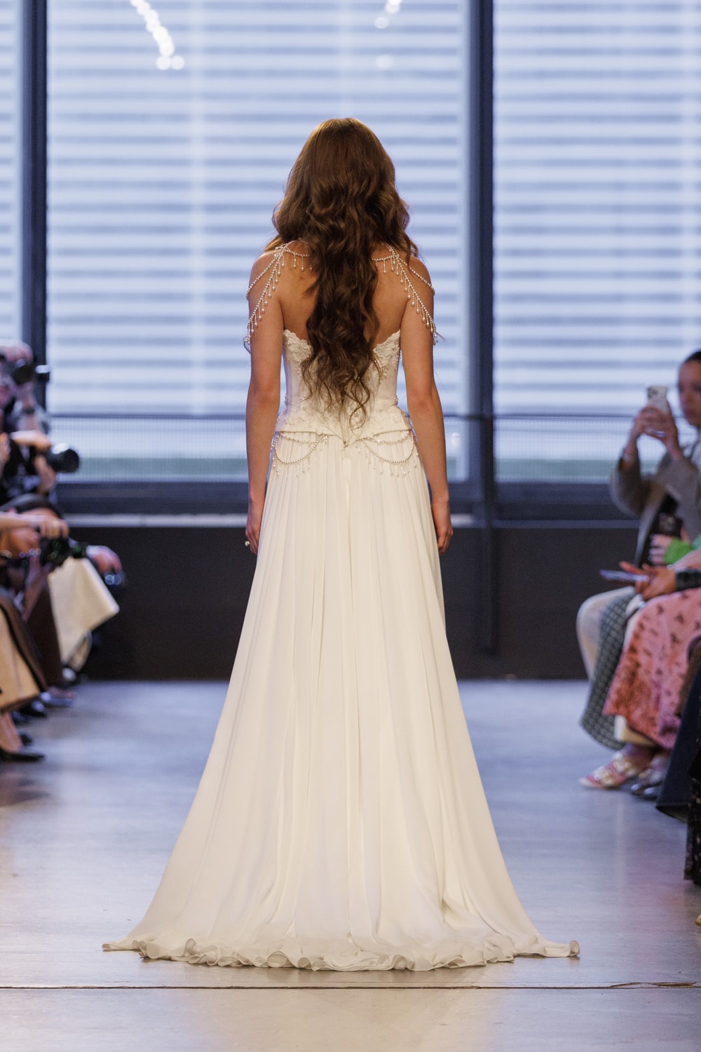 Modern Soft A-Line Wedding Dress with Detailed Corset by Hayley Paige — image 2 of 2