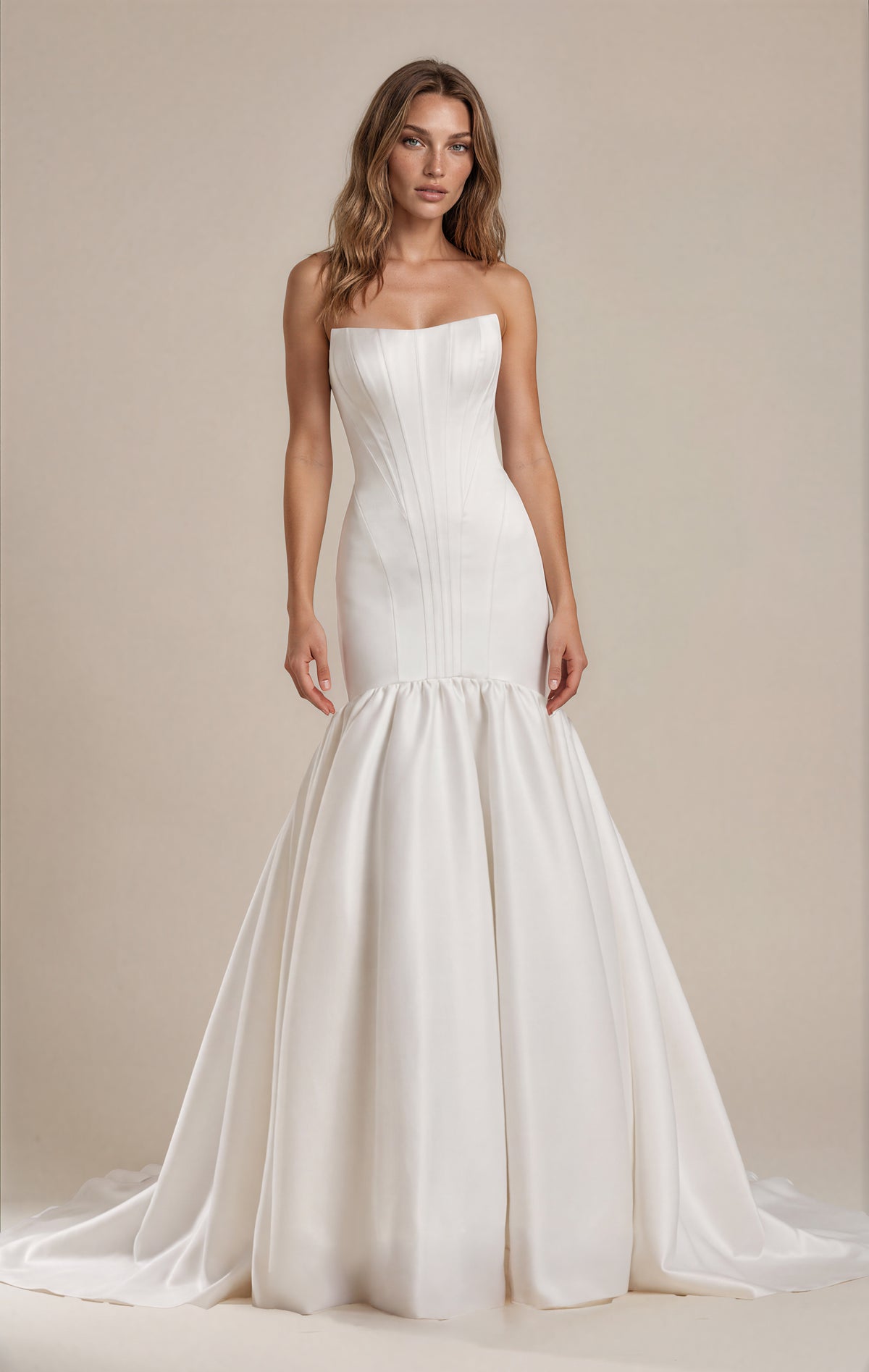 Plus-Size Sculpted and Striking Mermaid Wedding Dress