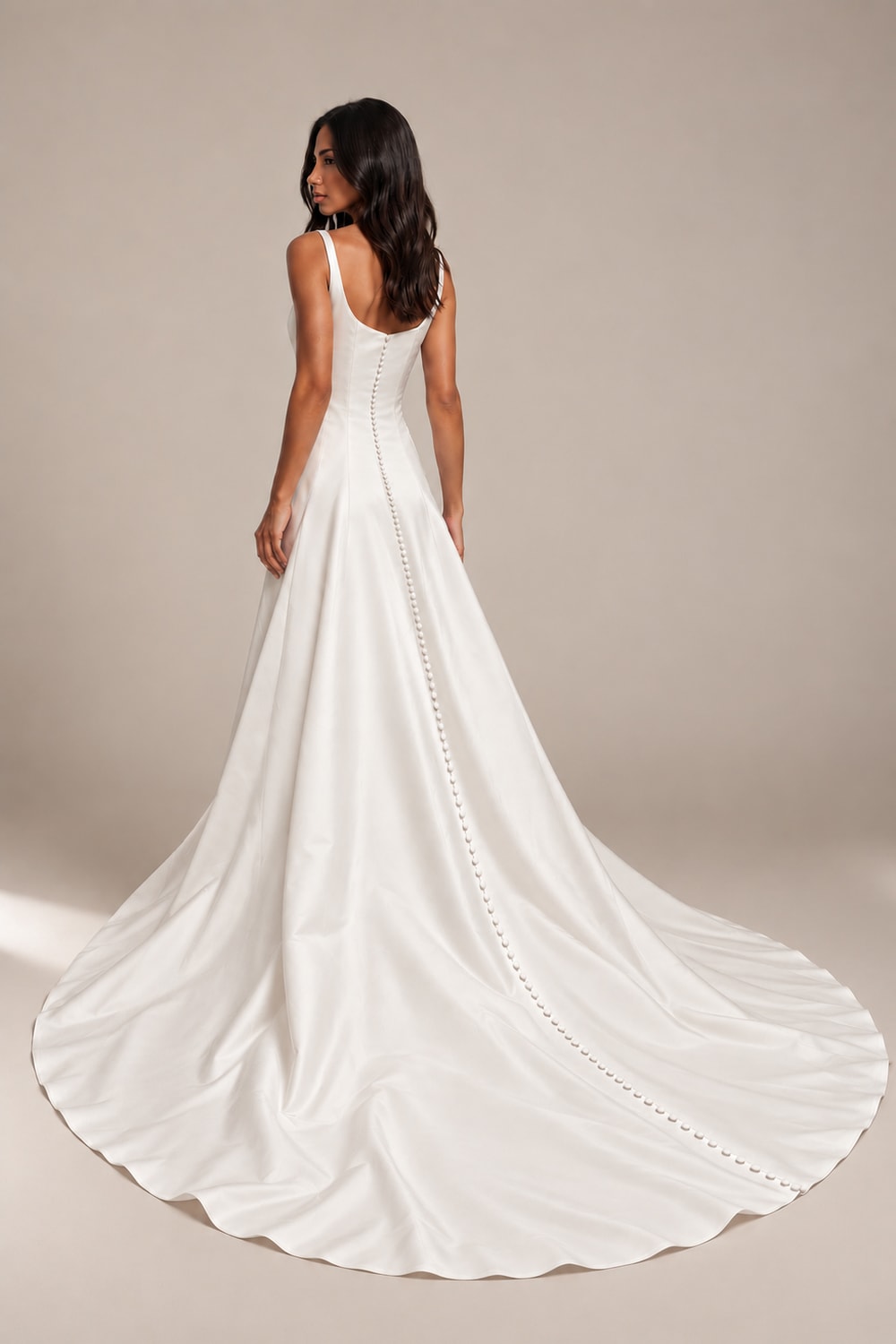 Simple Scoop Neck A-Line Wedding Dress by Martina Liana for Kleinfeld — image 2 of 2